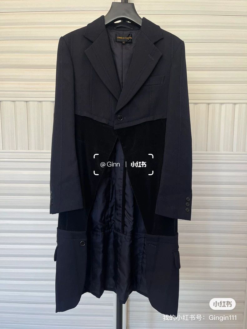 Comme des Garcons Comme Des Garcons Wool and velour paneled suit Size S / US 4 / IT 40 - 1 Thumbnail