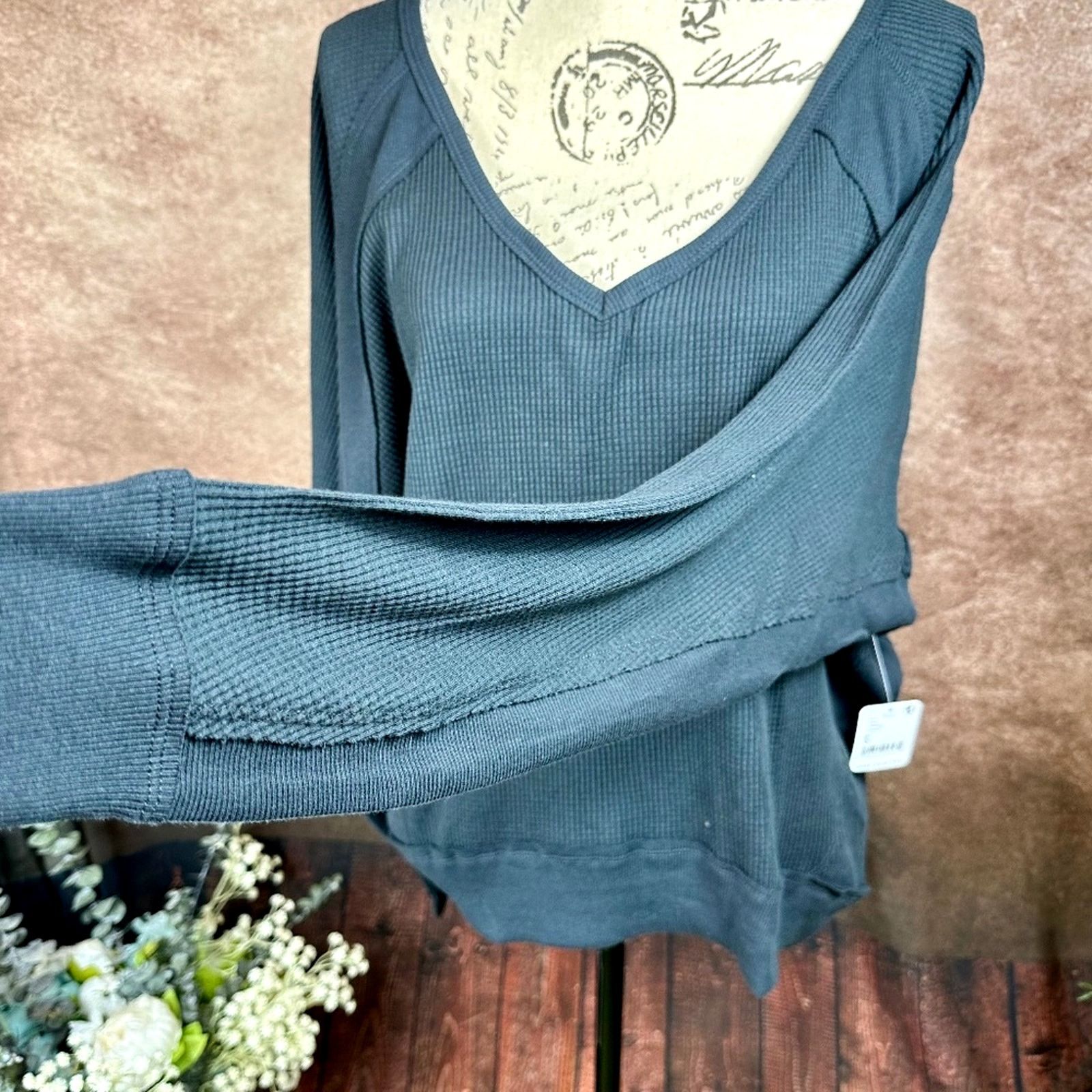 Free People Free People Santa Clara Ribbed Oversized Charcoal Black S Size S / US 4 / IT 40 - 9 Thumbnail