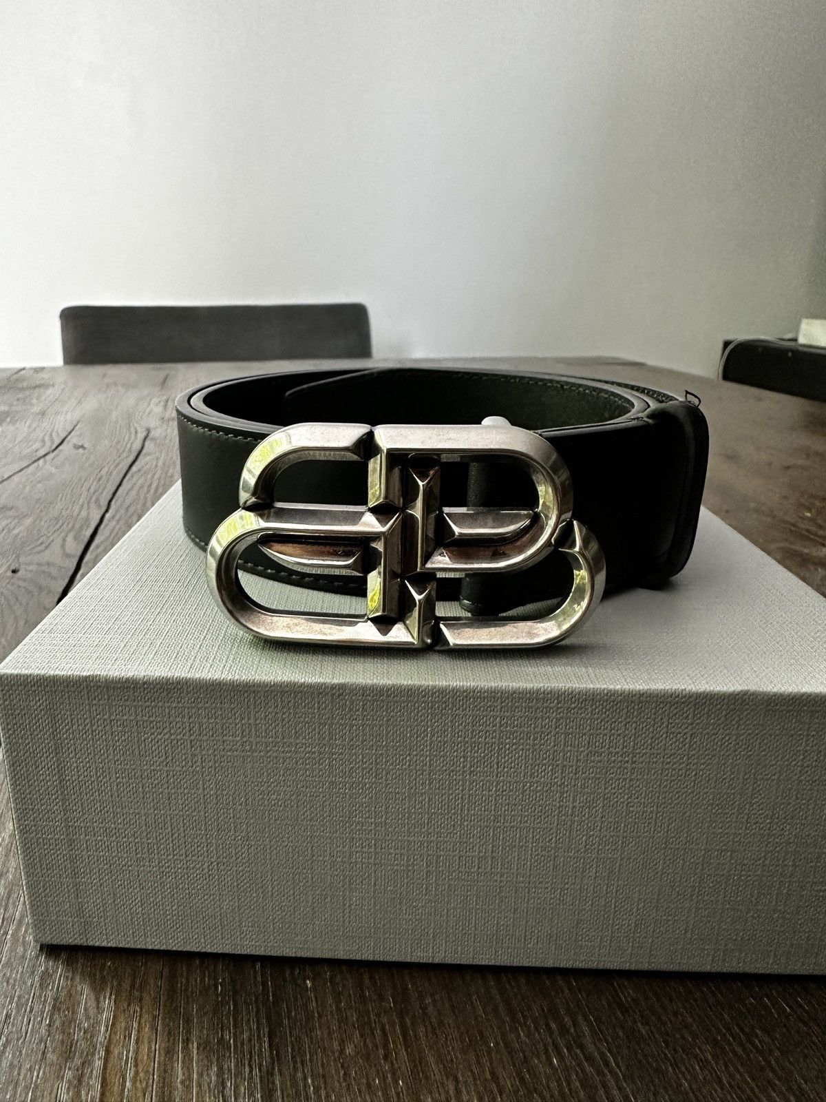 Balenciaga BBロゴ ブラックベルト 70CM バレンシアガ BALENCIAGA 24SS BB Signature Logo Belt BB