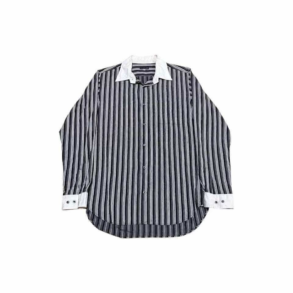 Issey Miyake 🔥Vintage Tete Homme Issey Miyake Striped Shirt Long Sleeve Size US L / EU 52-54 / 3 - 1 Thumbnail