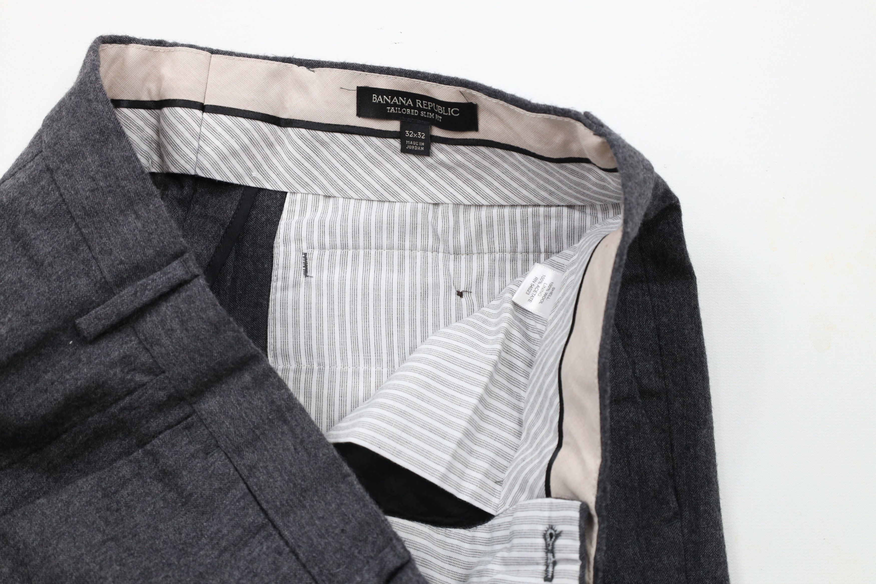 Banana Republic × Vintage Banana Republic Tailored Slim Fit Wool Chinos Pants Trousers Size US 32 / EU 48 - 7 Thumbnail