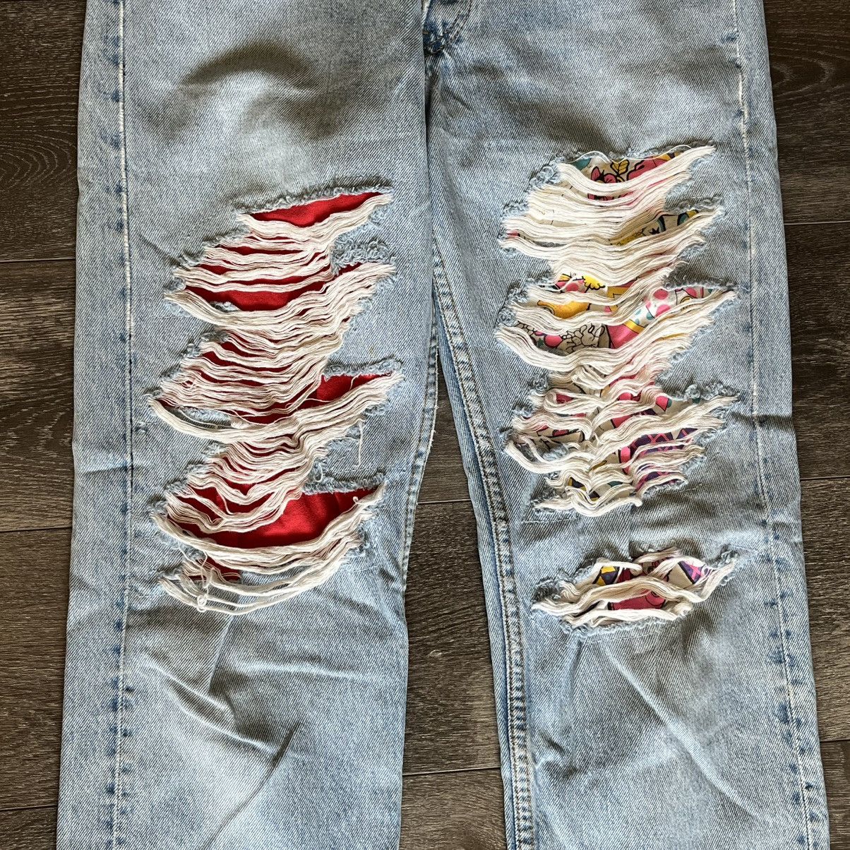 Levi's Vintage 1990s Levis 501 Reworked Buttonfly Denim Jeans 30x30 Size US 30 / EU 46 - 7 Thumbnail
