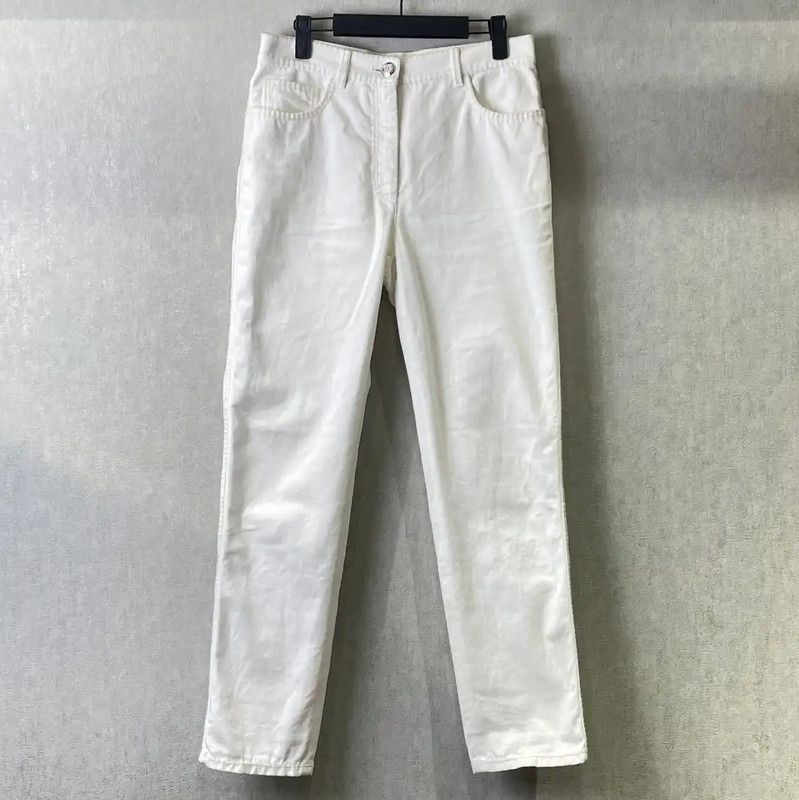 Chanel Chanel White Denim Women's Pants 0089 Size 23" - 1 Thumbnail