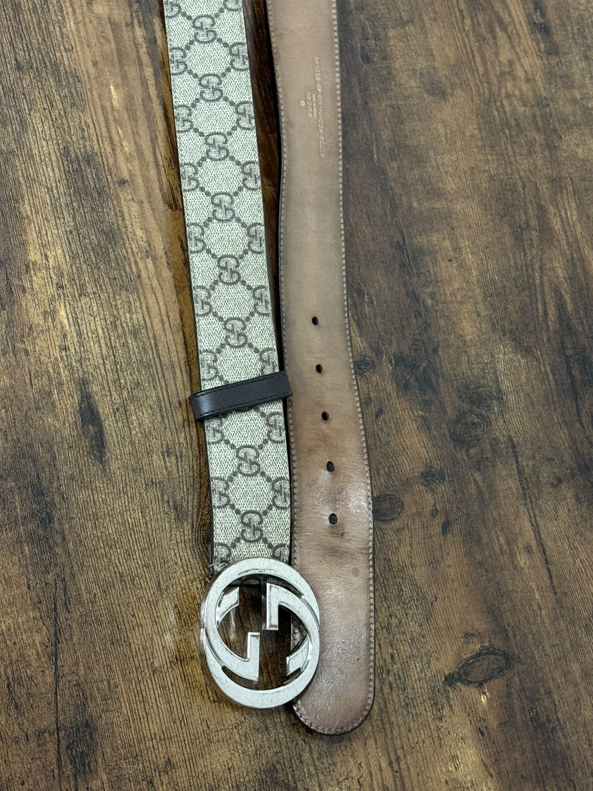 Gucci Gucci GG Supreme Belt 411924 KGDHN size 100-40 Size 40 - 8 Thumbnail