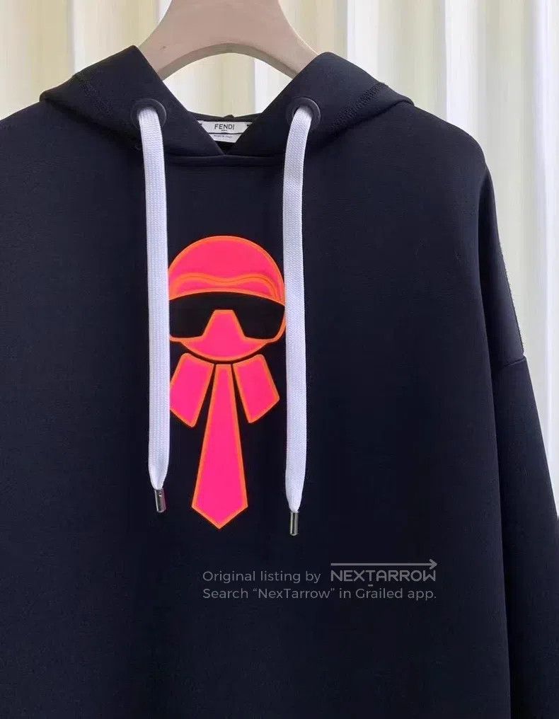 Fendi Fendi Empress Dowager Embroidered Logo Hoodie Size XXS / US 00 / IT 34 - 2 Thumbnail