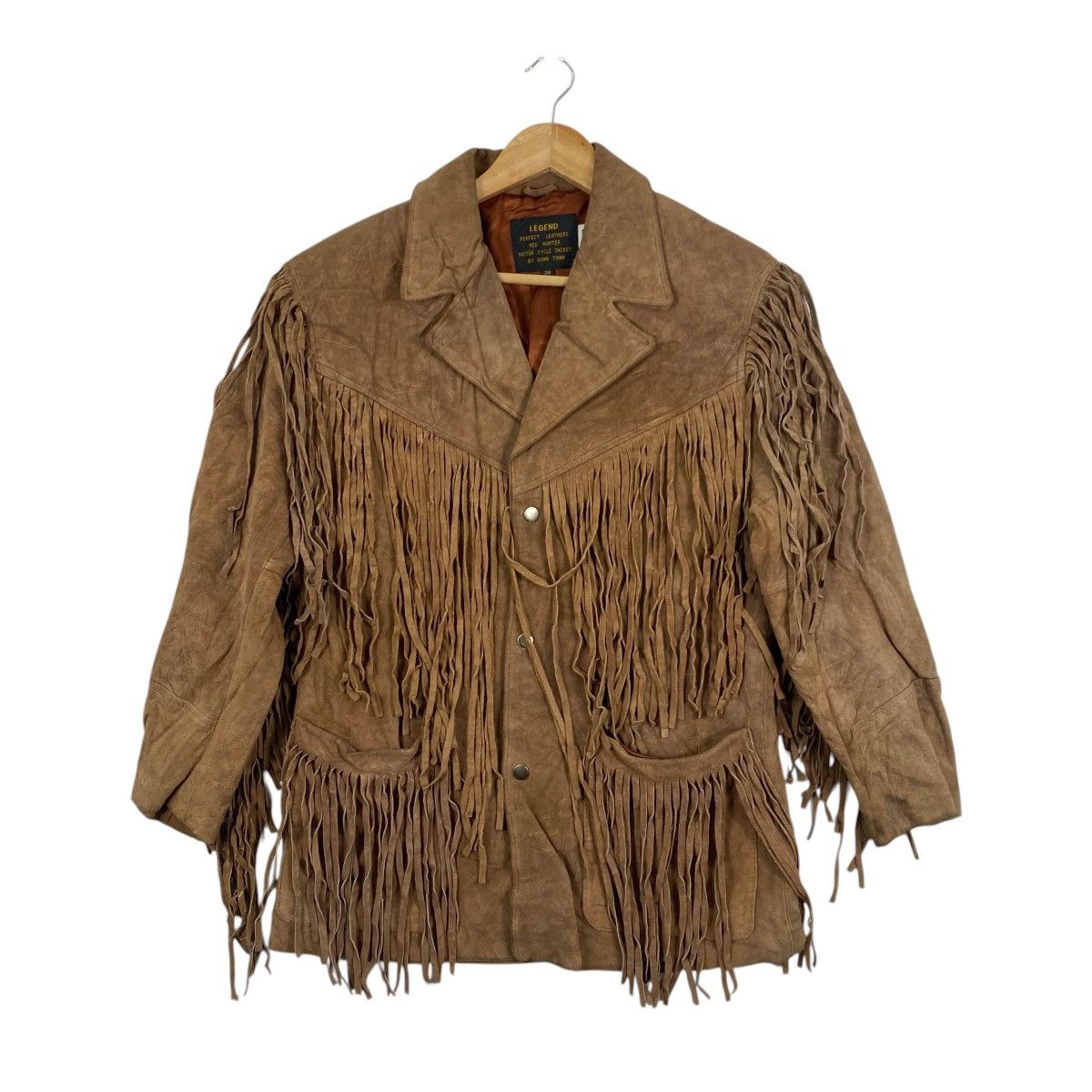 Vintage Legend Vintage 70s Suede Fringe Western Jacket Brown Sz S Size US S / EU 44-46 / 1 - 1 Thumbnail