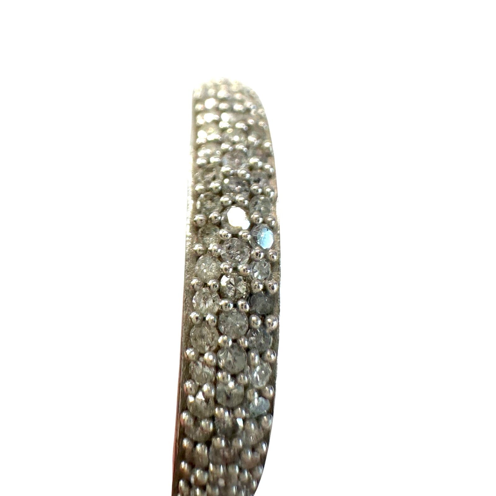 Other 1/2 Carat Natural Diamond Hoop Earrings in Sterling Silver Size ONE SIZE - 8 Thumbnail