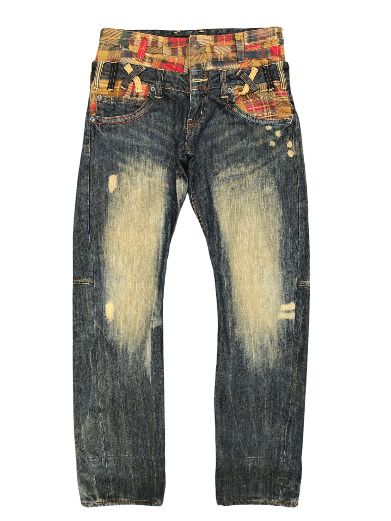 If Six Was Nine Japanese Memory Special Double Waist Jean Kapital Ppfm Style Size US 31 - 1 Thumbnail