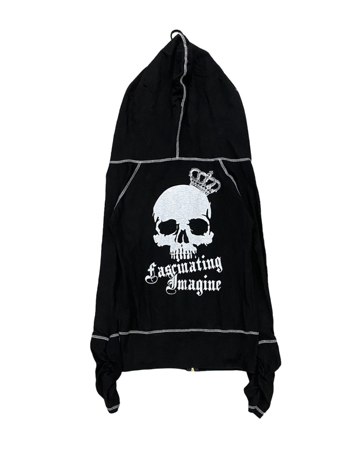 Japanese Brand Vtg Real Mars Japan Punk Skull contra Stitch bono hoodie Size XS / US 0-2 / IT 36-38 - 1 Thumbnail