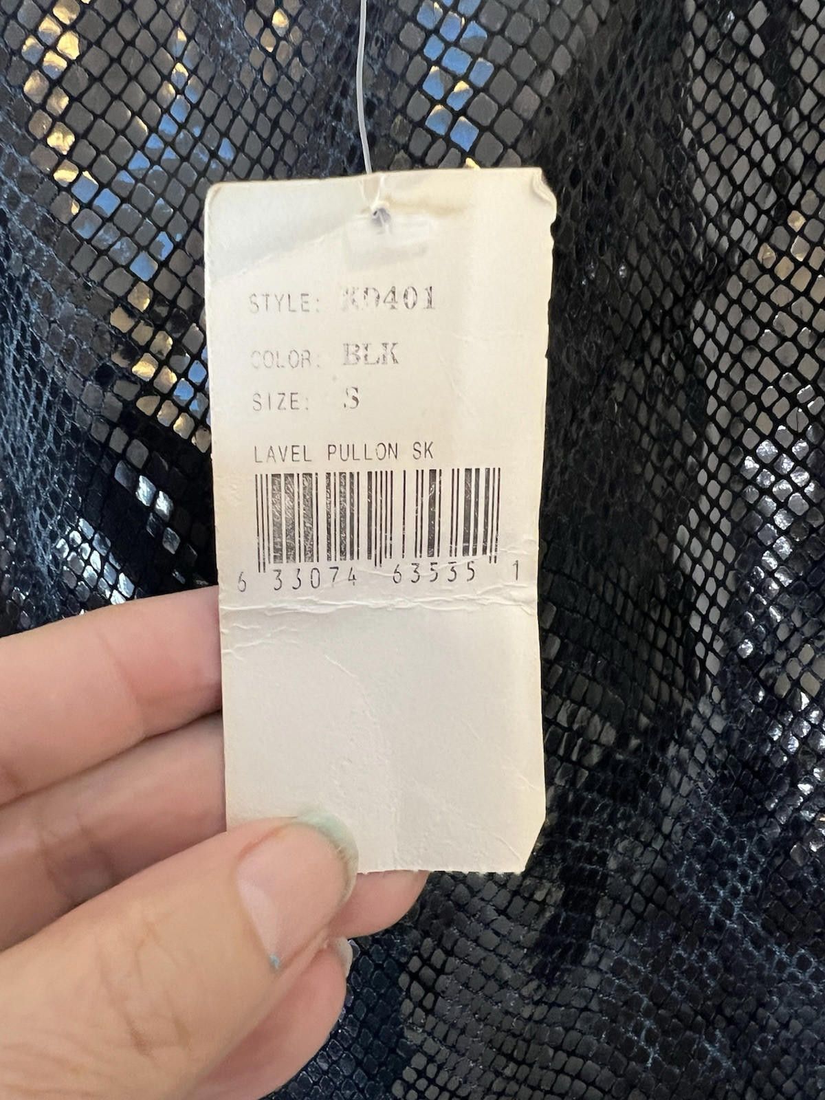 Designer bisou bisou Label Pull On Sequin Black Skirt Sz S Size 28" / US 6 / IT 42 - 4 Thumbnail