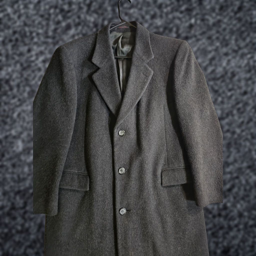 Vintage VINTAGE Nino Cerruti Overcoat Charcoal Wool/Cashmere Blend Single Breasted Sz 42 Reg Coat Men Size US XS / EU 42 / 0 - 1 Thumbnail