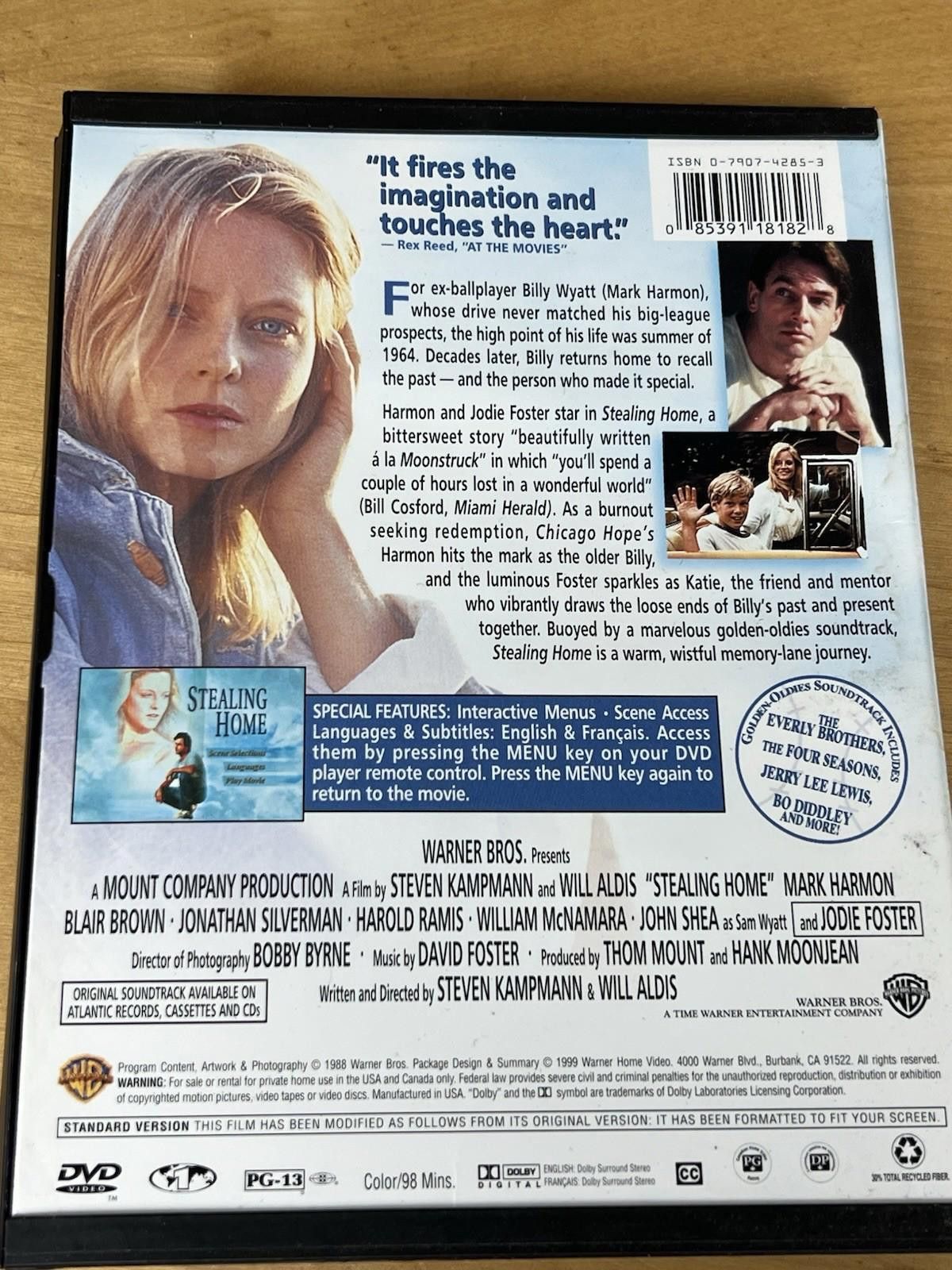 Other Stealing Home DVD. Mark Harmon, Jodie Foster Size ONE SIZE - 8 Thumbnail