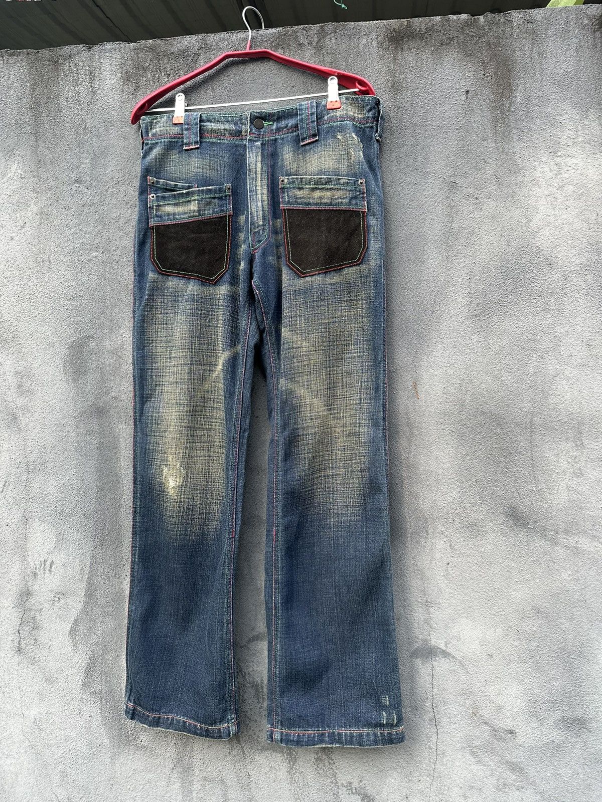 Vintage 👹Vintage Sonreir Bush Flare Jeans Size US 30 / EU 46 - 1 Thumbnail