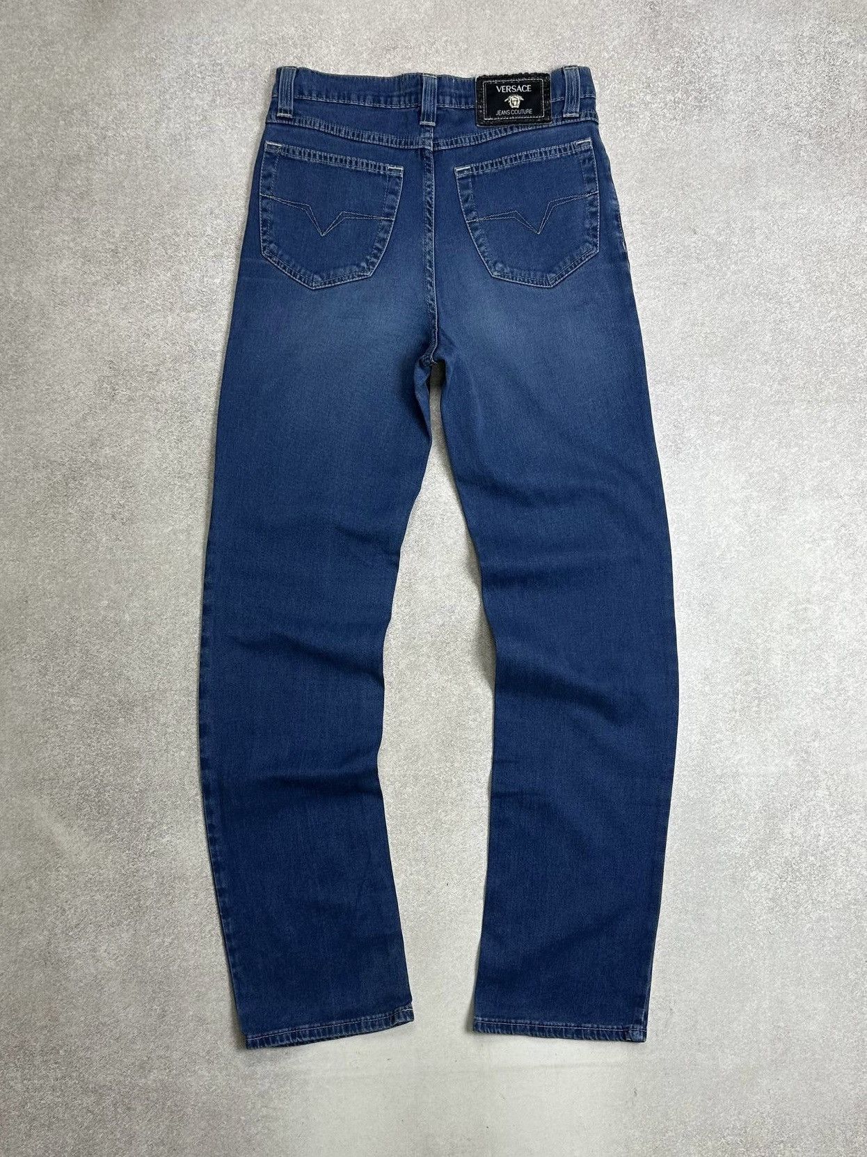 Versace Vintage Versace Medusa Blue Jeans Rare 29 Y2K Size US 29 - 1 Thumbnail
