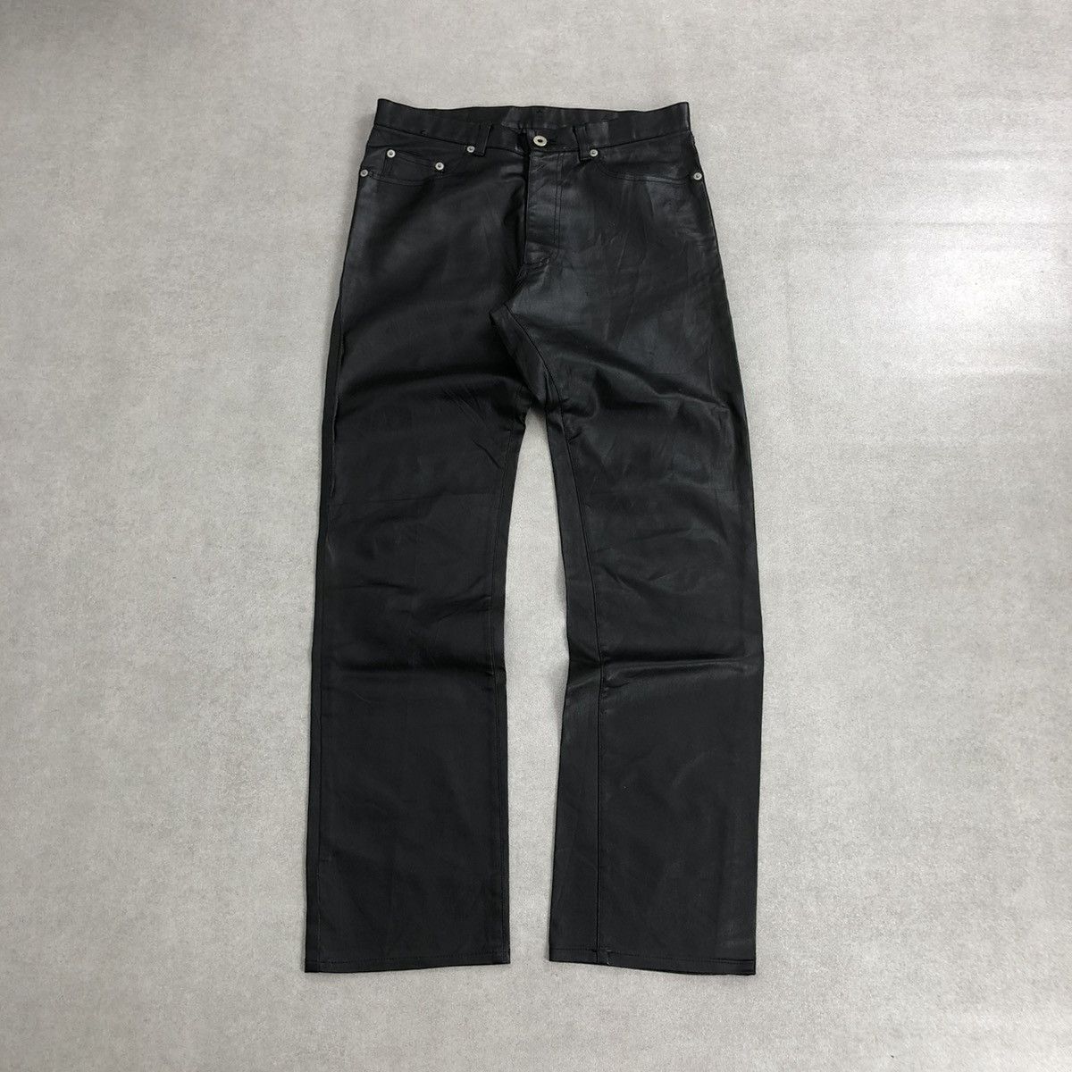 If Six Was Nine 🇯🇵 2000s Nationality + Name Grosbec Waxed Coated Jeans Pants Size US 30 / EU 46 - 1 Thumbnail