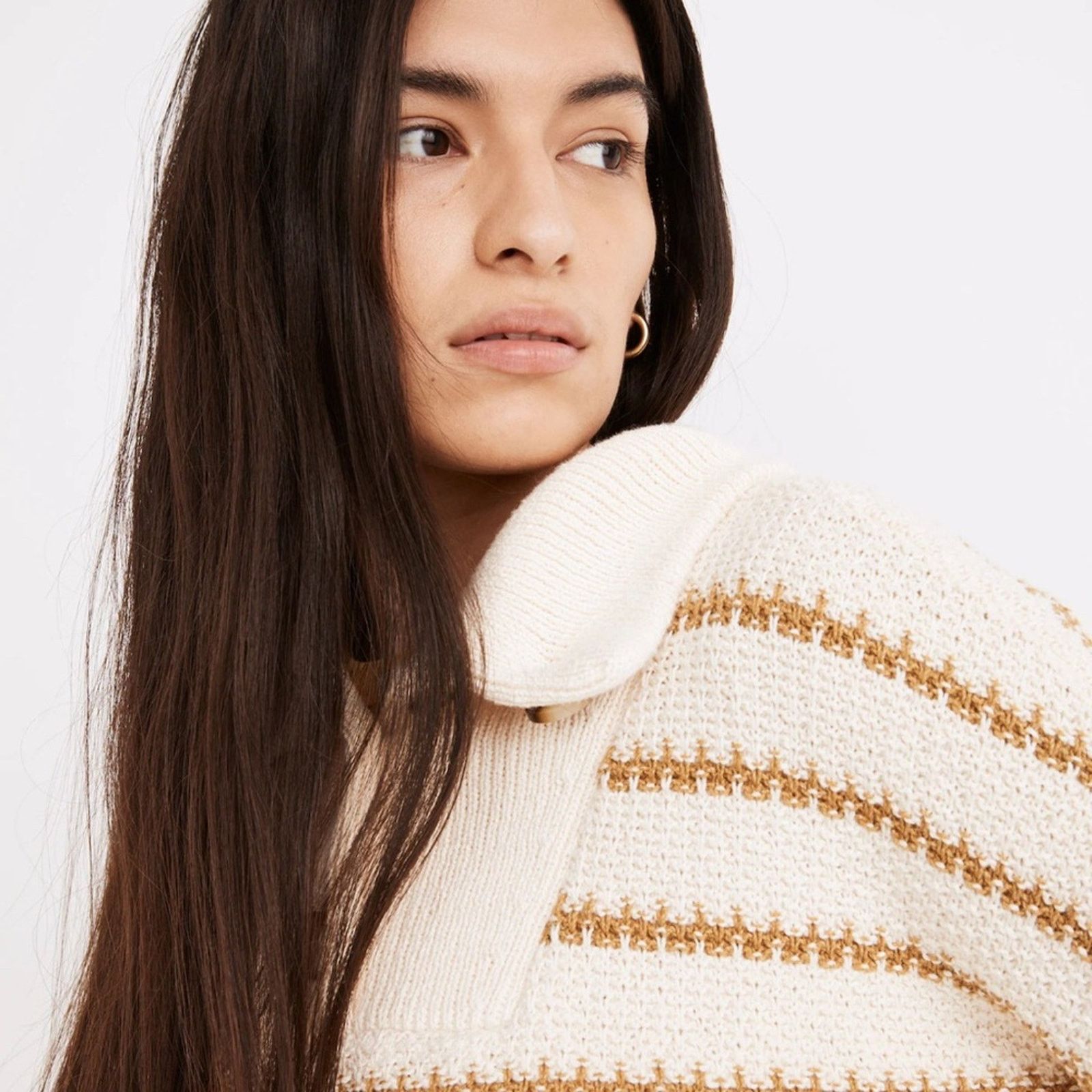 Madewell Madewell Canby Button Mockneck Sweater – Antique Cream Size S / US 4 / IT 40 - 5 Thumbnail