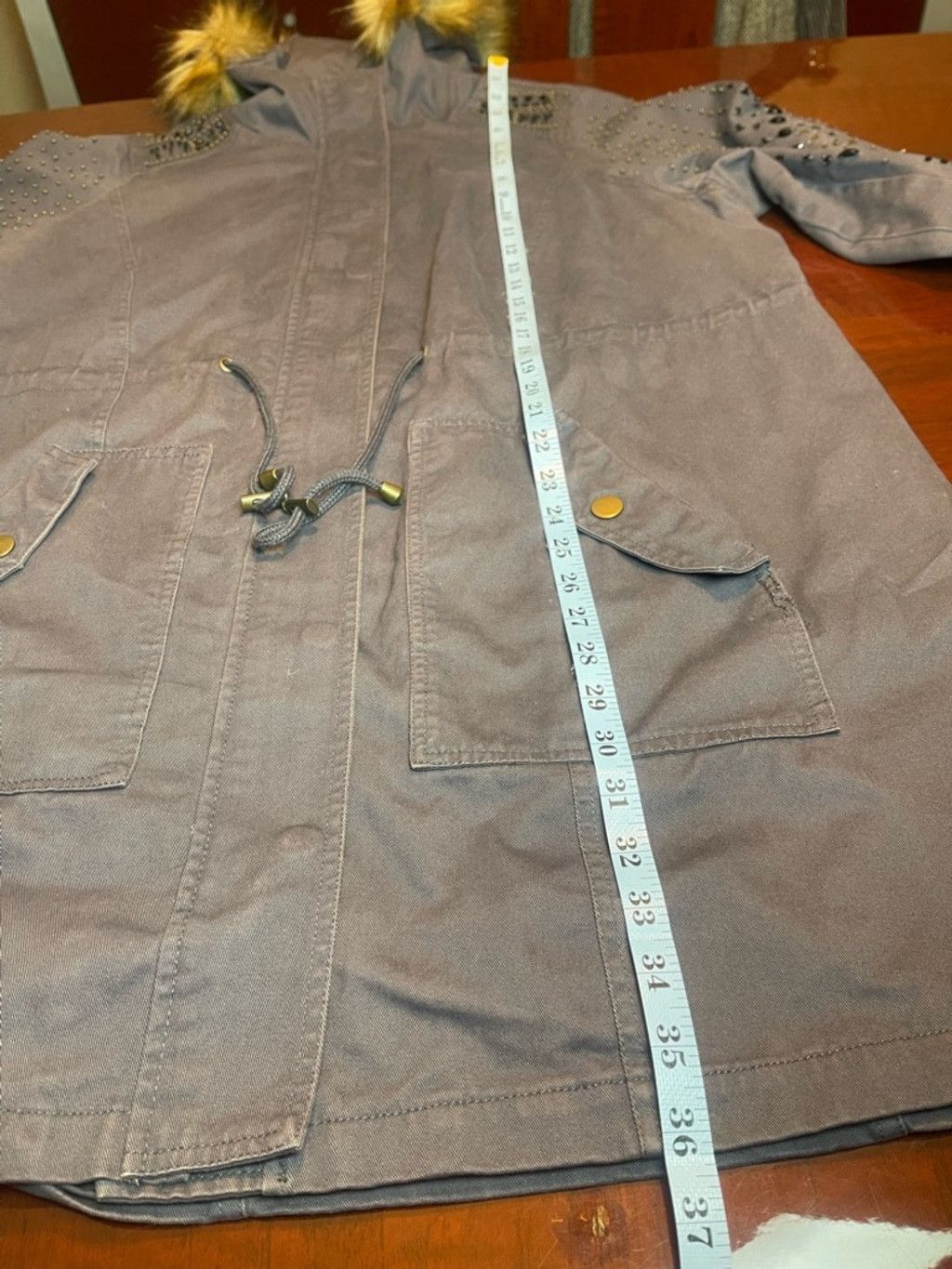Torrid Torrid Embellished Rhinestone Parka Coat w/ Faux Fur Hood 1 Size XL / US 12-14 / IT 48-50 - 16 Thumbnail