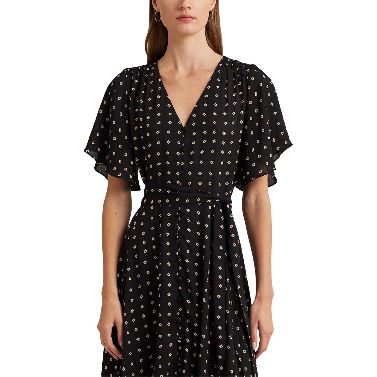 Lauren Ralph Lauren o1g2r1mq0825 Kangani Dress in Black Size XS / US 0-2 / IT 36-38 - 2 Thumbnail