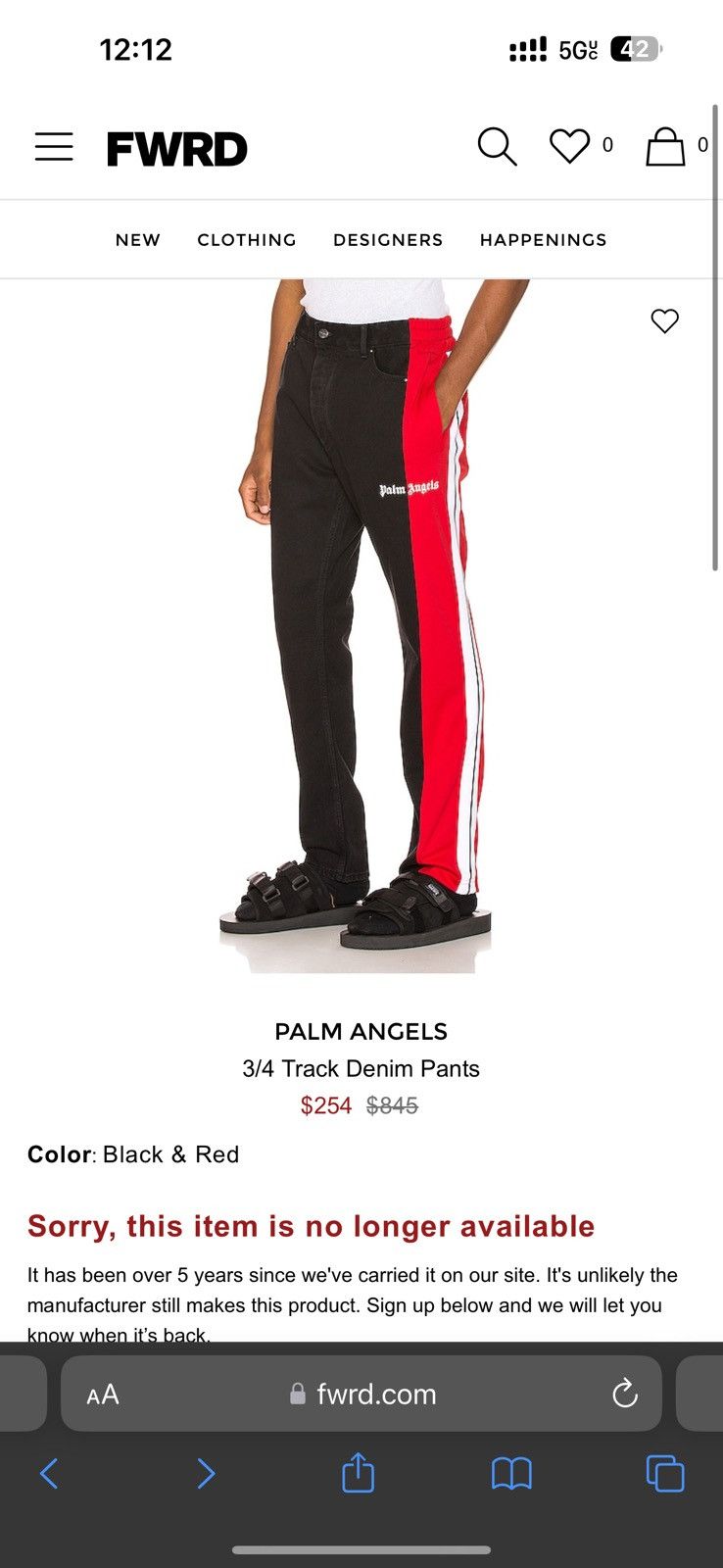 Palm Angels PALM ANGELS - 3/4 Track Denim Pants Size US 30 / EU 46 - 7 Thumbnail