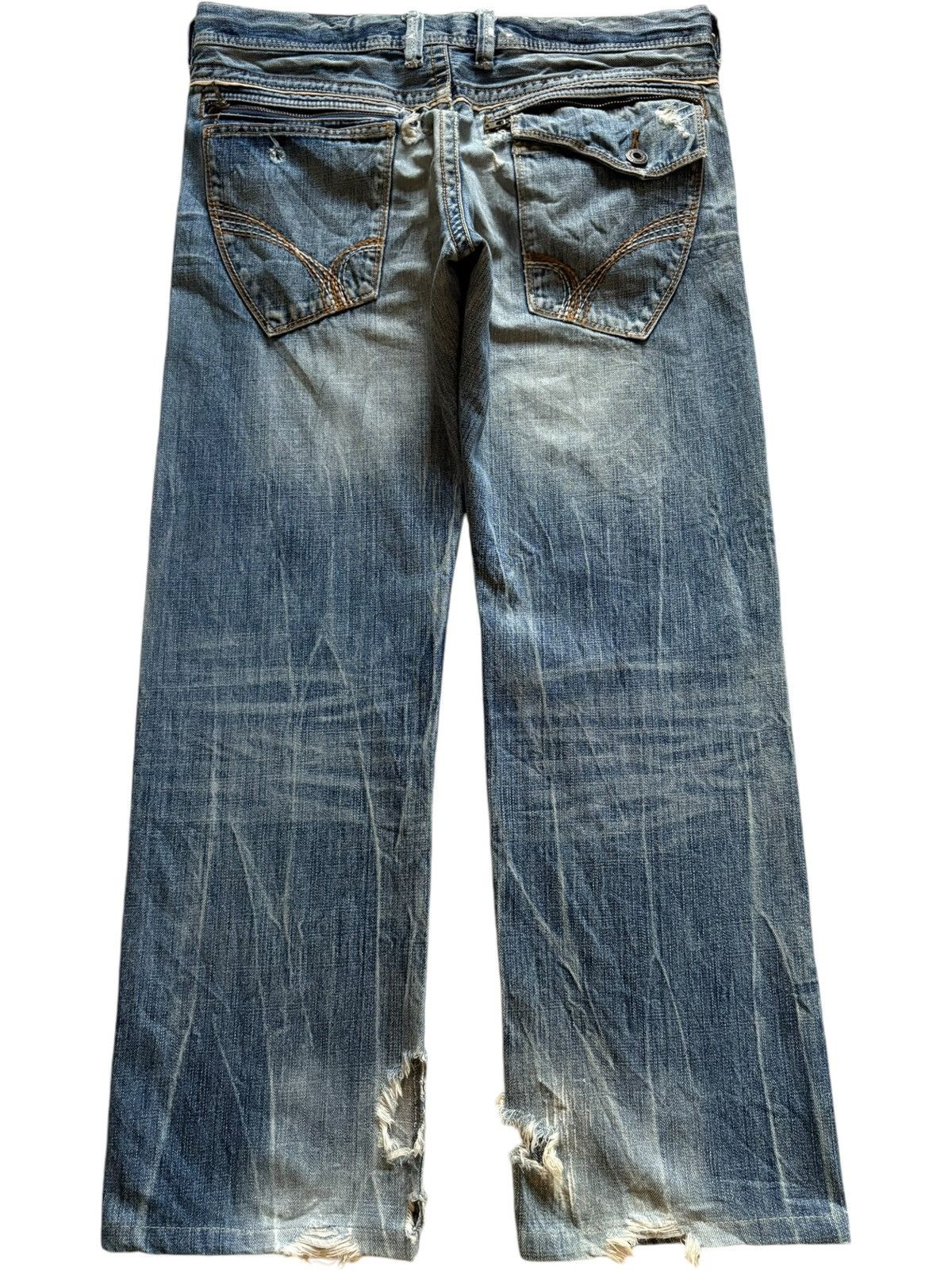 Japanese Brand Vintage Japanese Brand Faded Wash Distressed Baggy Jeans Size US 35 - 2 Thumbnail