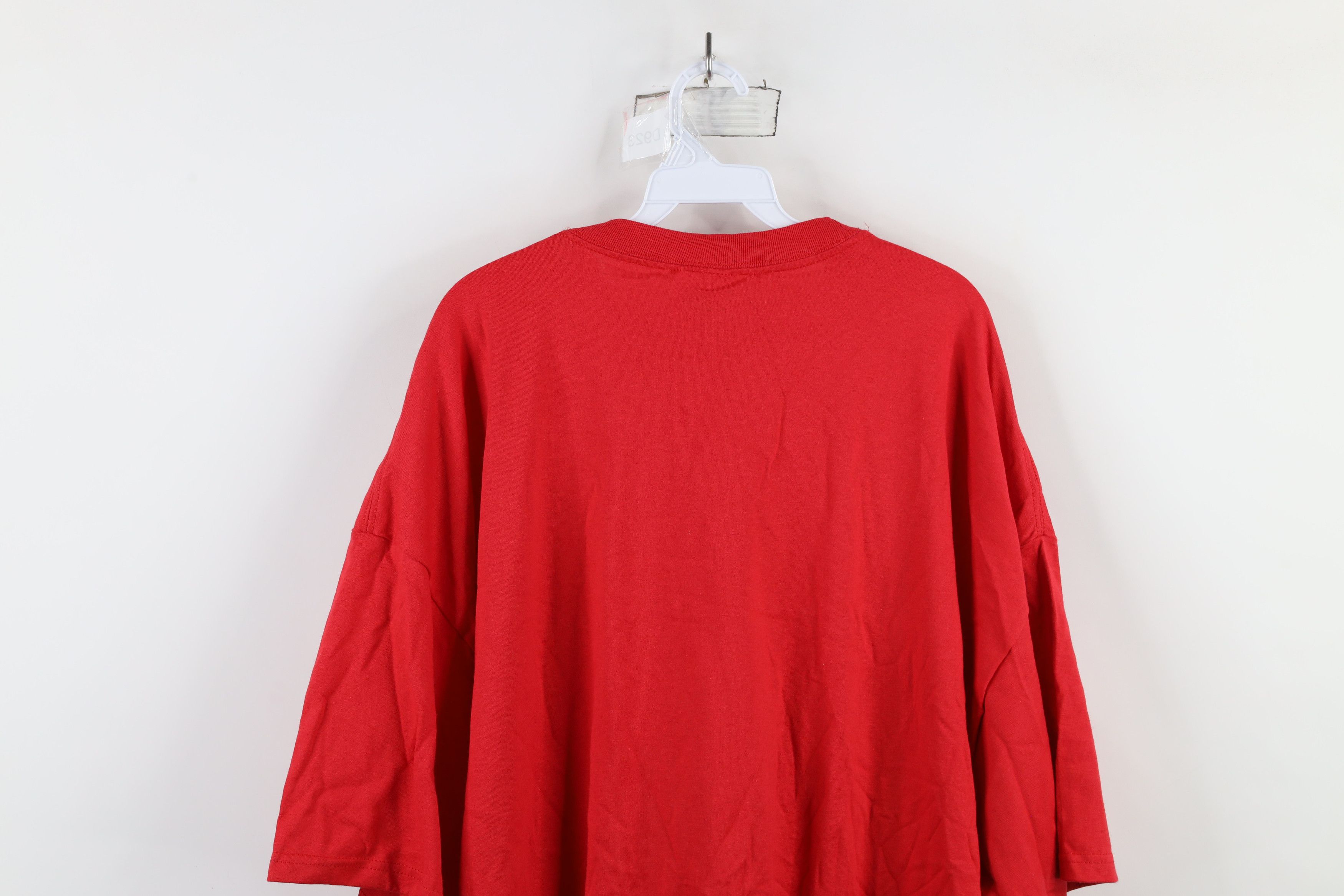 Hanes × Vintage Deadstock Vintage 90s Hanes Short Sleeve T-Shirt Red Size US XXL / EU 58 / 5 - 7 Thumbnail