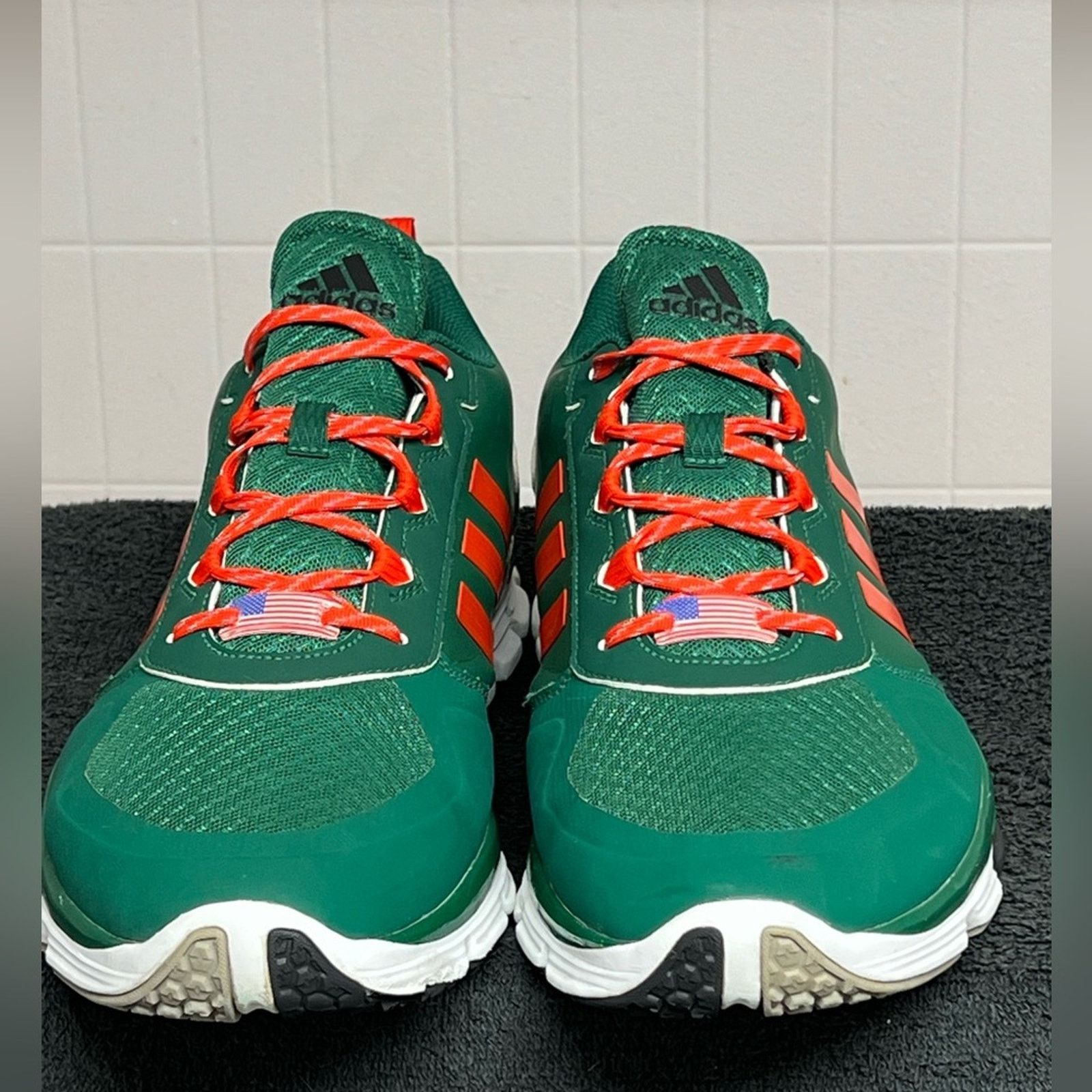 Adidas Adidas SPEED TRAINER PE Miami Hurricanes TEAM EXCLUSIVE RARE Size US 14 / EU 47 - 4 Thumbnail