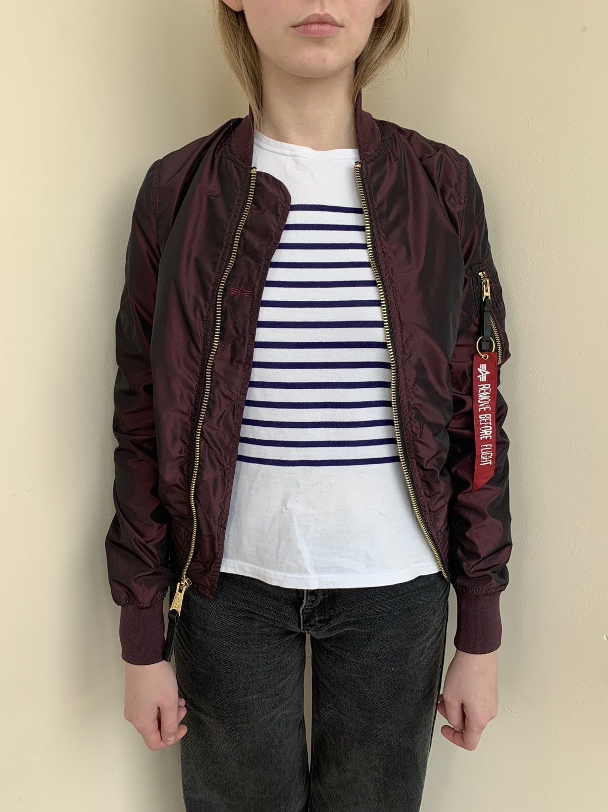 Alpha Industries Alpha Industries MA-1 Slim Fit VF PM Iridium Bomber Jacket Size XS / US 0-2 / IT 36-38 - 3 Thumbnail