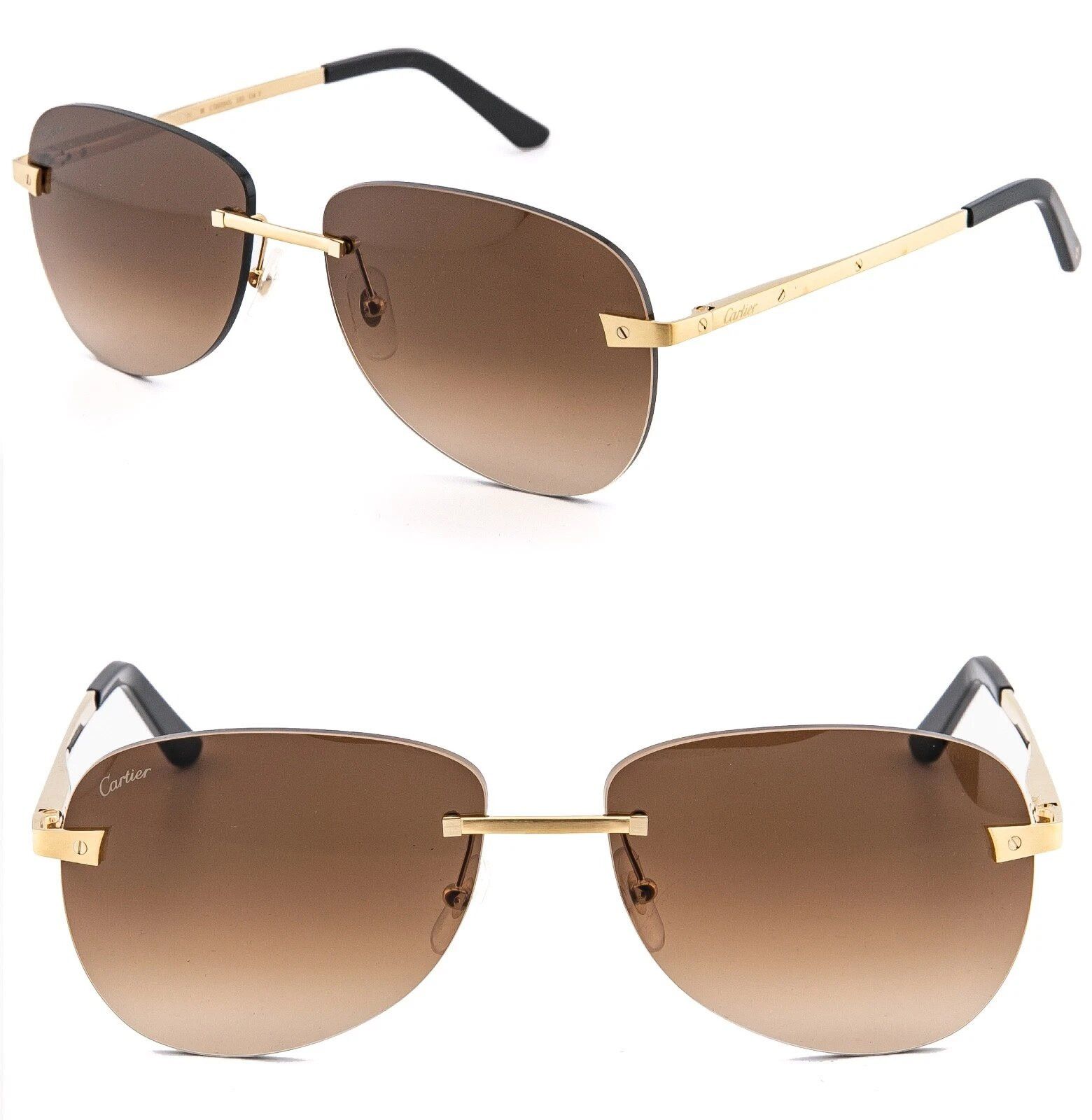 Cartier CARTIER Santos Dumont Screw CT0035RS Aviator Sunglasses 0035 Size ONE SIZE - 1 Thumbnail