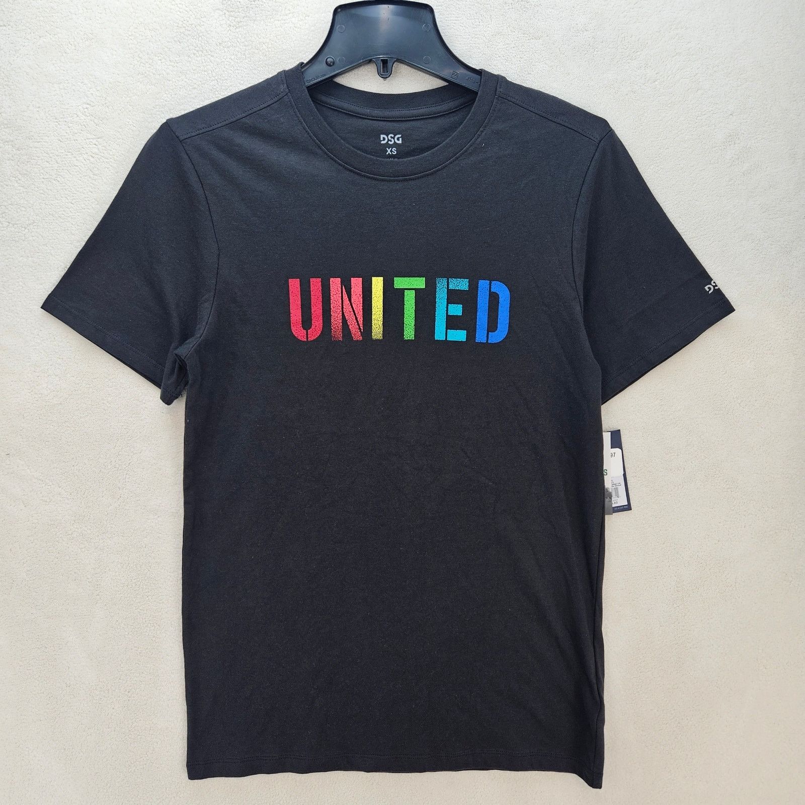 Other DSG MEN'S XS PURE BLACK SHORT SLEEVE TEE NWT PRIDE UNITED Size US XS / EU 42 / 0 - 1 Thumbnail