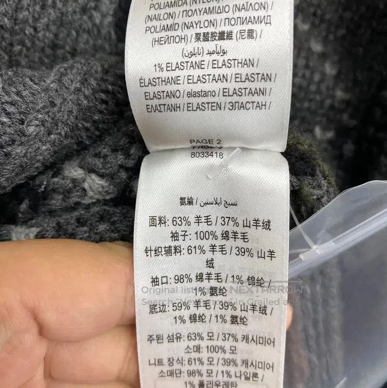 Burberry Burberry Men's Winter Black Gray Cashmere Cardigan. Size US S / EU 44-46 / 1 - 3 Thumbnail