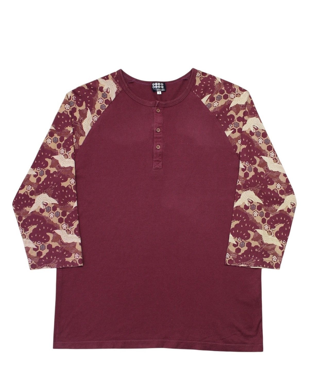 Takeo Kikuchi 2000S TAKEO KIKUCHI WAGARA RAGLAN SLEEVE HENLEY SHIRT Size US M / EU 48-50 / 2 - 1 Thumbnail