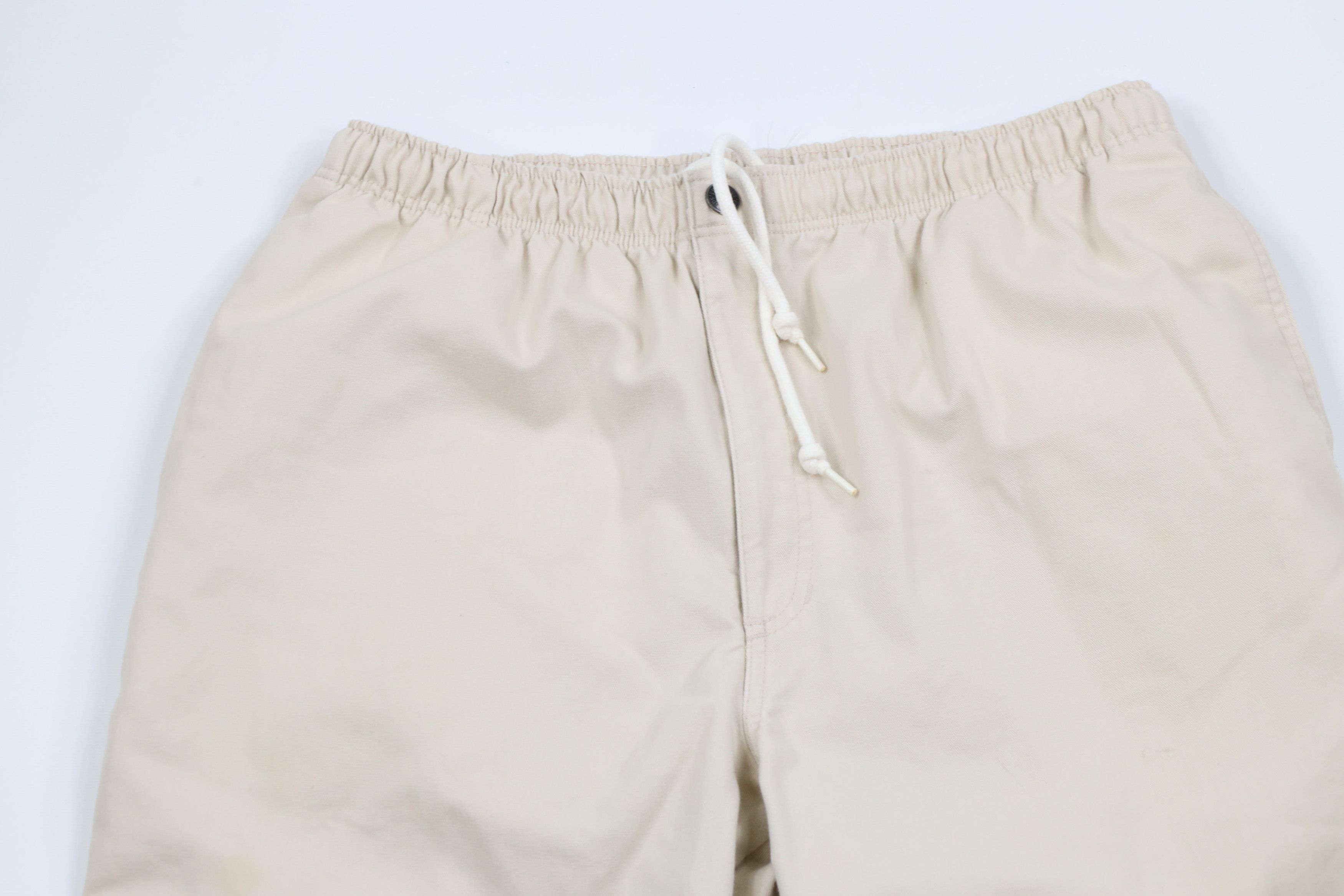 Lands' End × Vintage Vintage 90s Lands End Wide Leg Cotton Twill Pants Beige USA Size US 38 / EU 54 - 2 Thumbnail