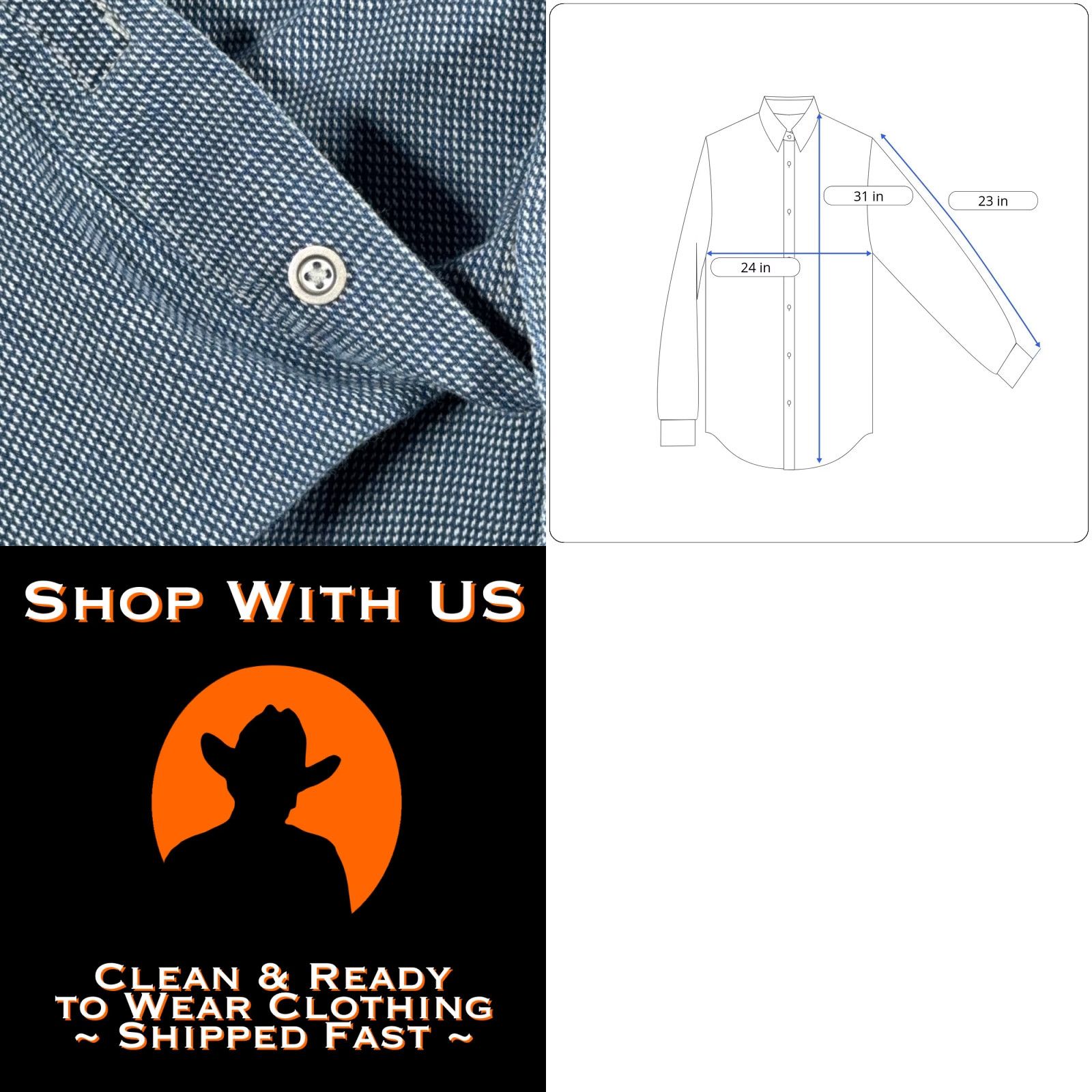 Levi's VINTAGE Levi's Shirt Adult LARGE Blue White Houndstooth Cotton Check Grunge 90s Shirt Mens LD12 Size US L / EU 52-54 / 3 - 8 Thumbnail