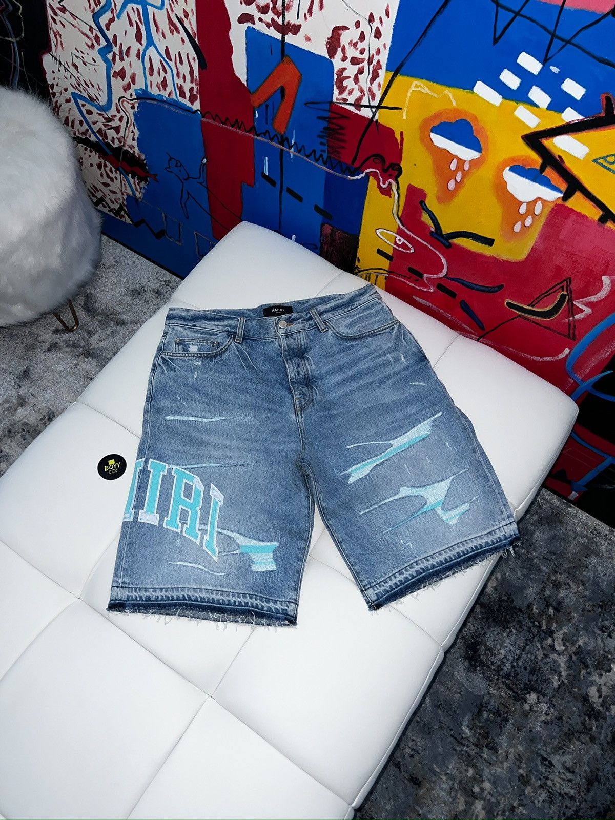 Amiri Amiri patch logo shorts Size US 33 - 1 Thumbnail