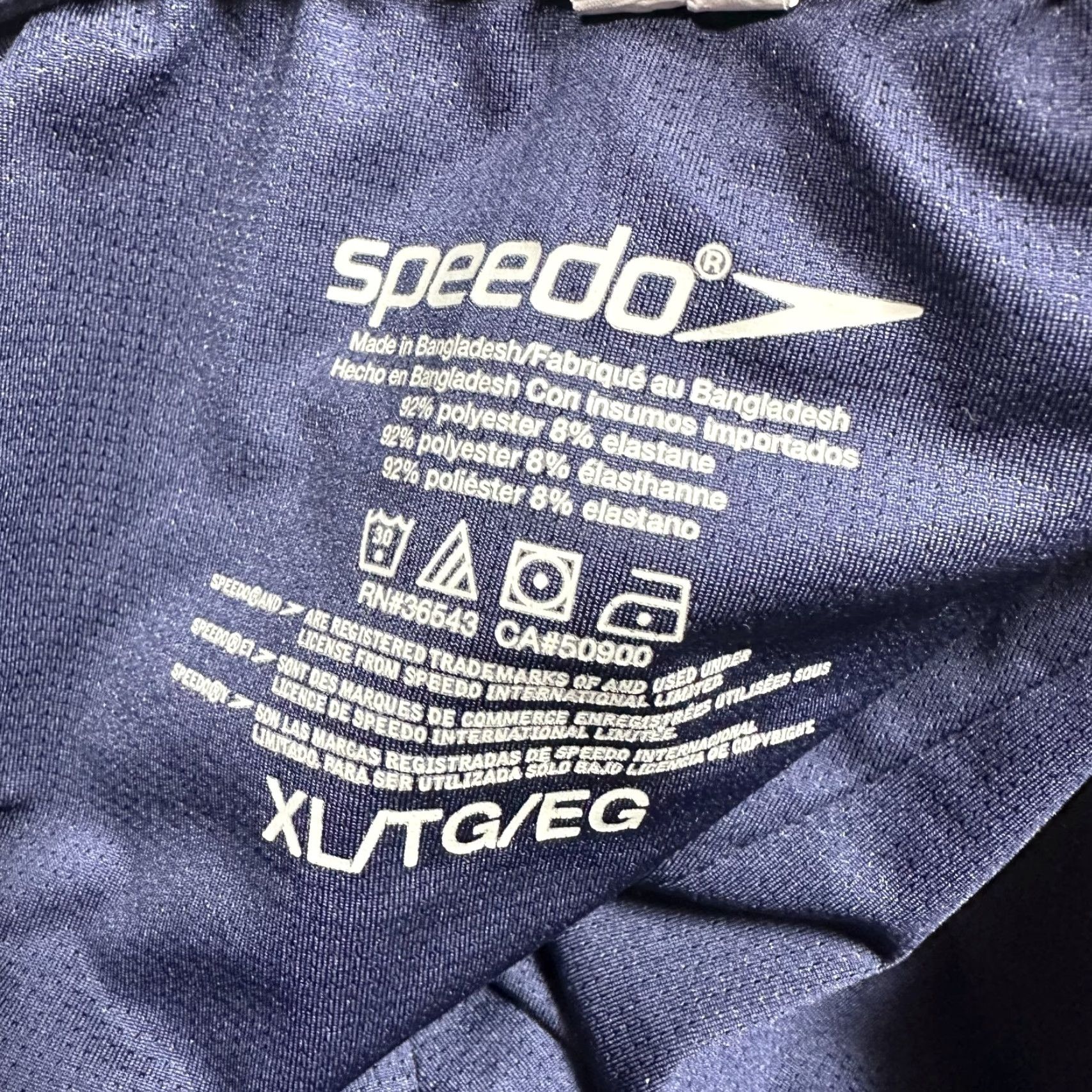 Speedo Speedo Men’s Blue Stripe Swim Trunks XL Bottoms Shorts Pull On Elastic Waistband Size US 36 / EU 52 - 4 Thumbnail