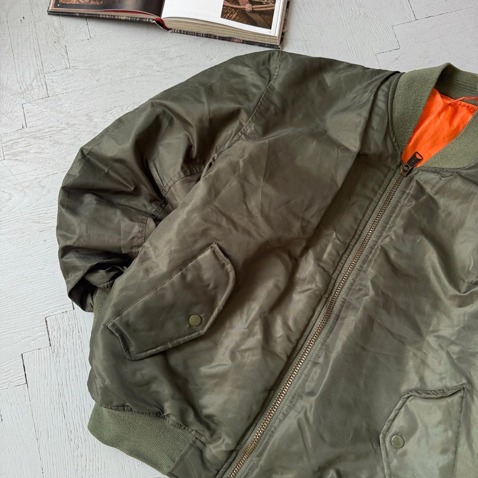 Vintage Vintage MA 1 Pilot Nylon Bomber Jacket Size US S / EU 44-46 / 1 - 2 Thumbnail