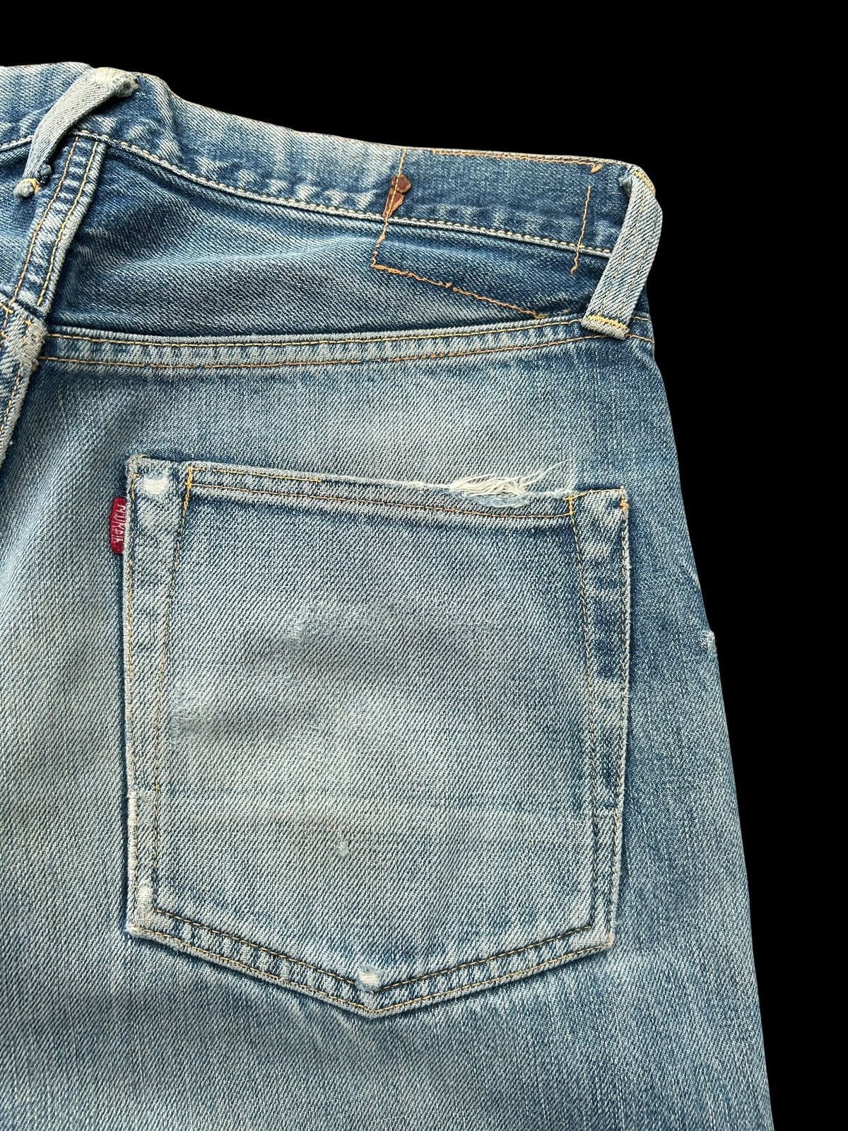 Kapital Vintage Evis Selvedge Distressed Denim Jeans Size US 32 / EU 48 - 14 Thumbnail