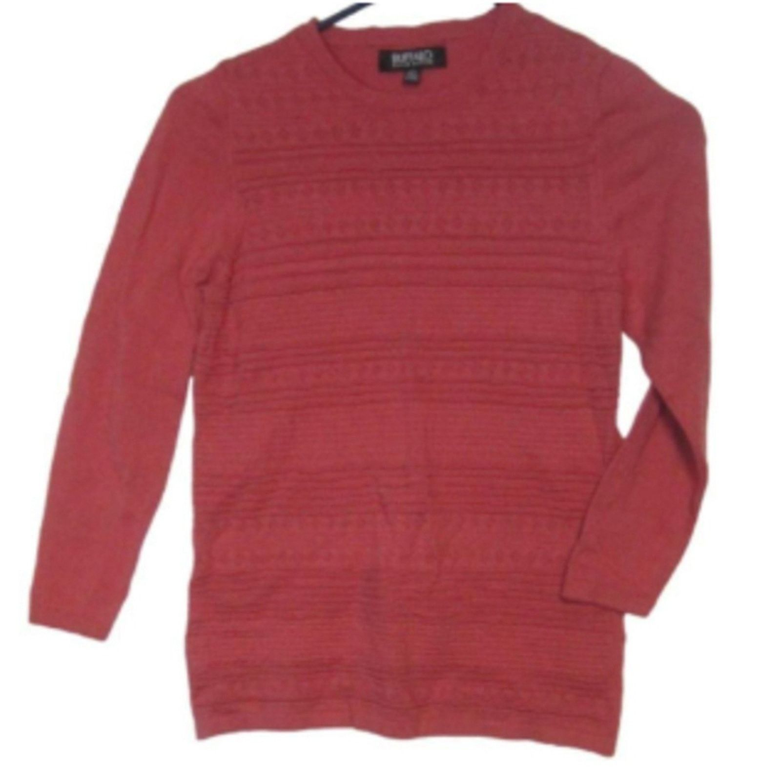 Buffalo David Bitton Textured Minimalist Coral Knit Sweater Buffalo David Bitton Size S / US 4 / IT 40 - 2 Thumbnail