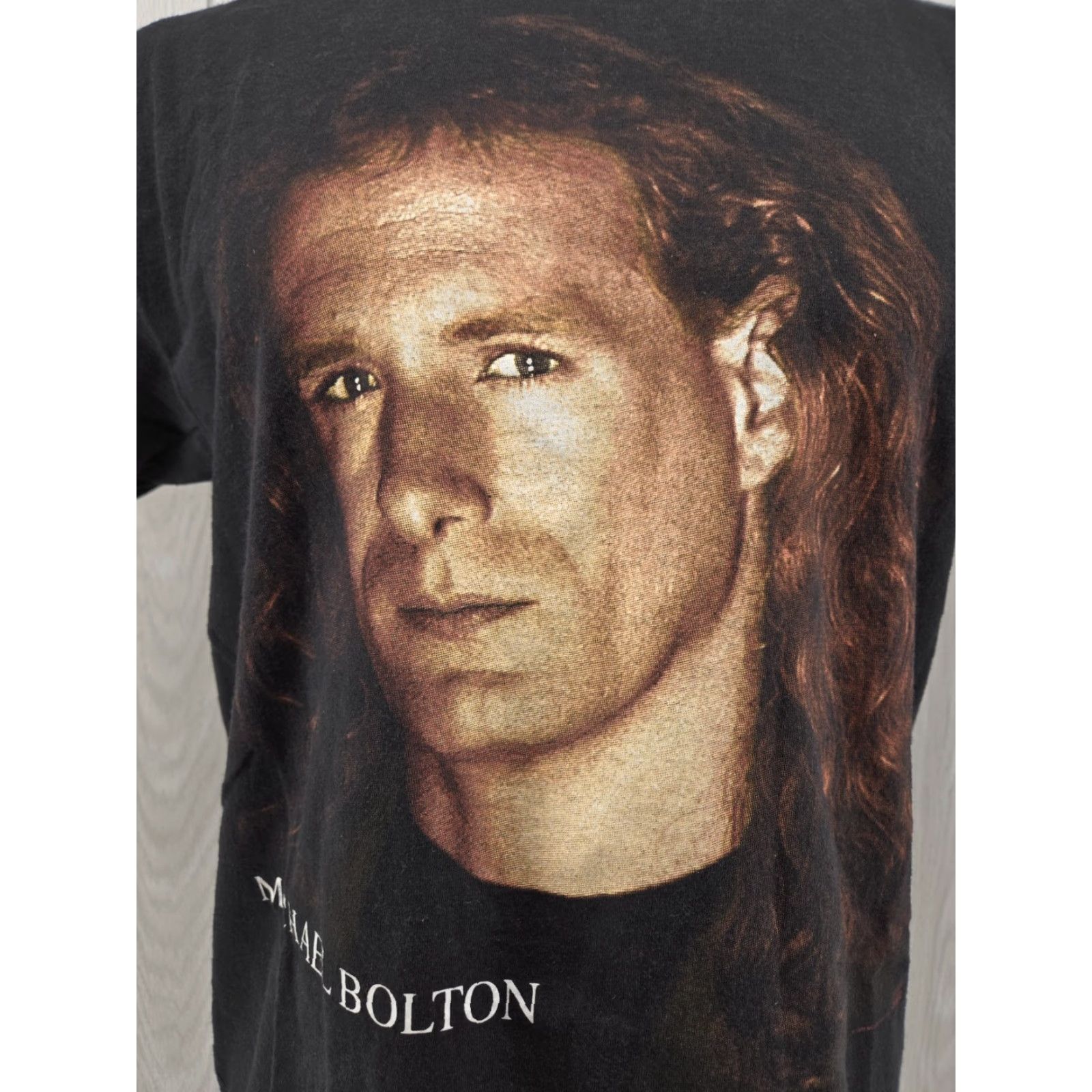 Hanes VINTAGE Michael Bolton 1993 Timeless Tour Shirt Large 90s Hanes Cotton T-Shirt Men Black Short Sleeve Graphic Print Size US L / EU 52-54 / 3 - 3 Thumbnail