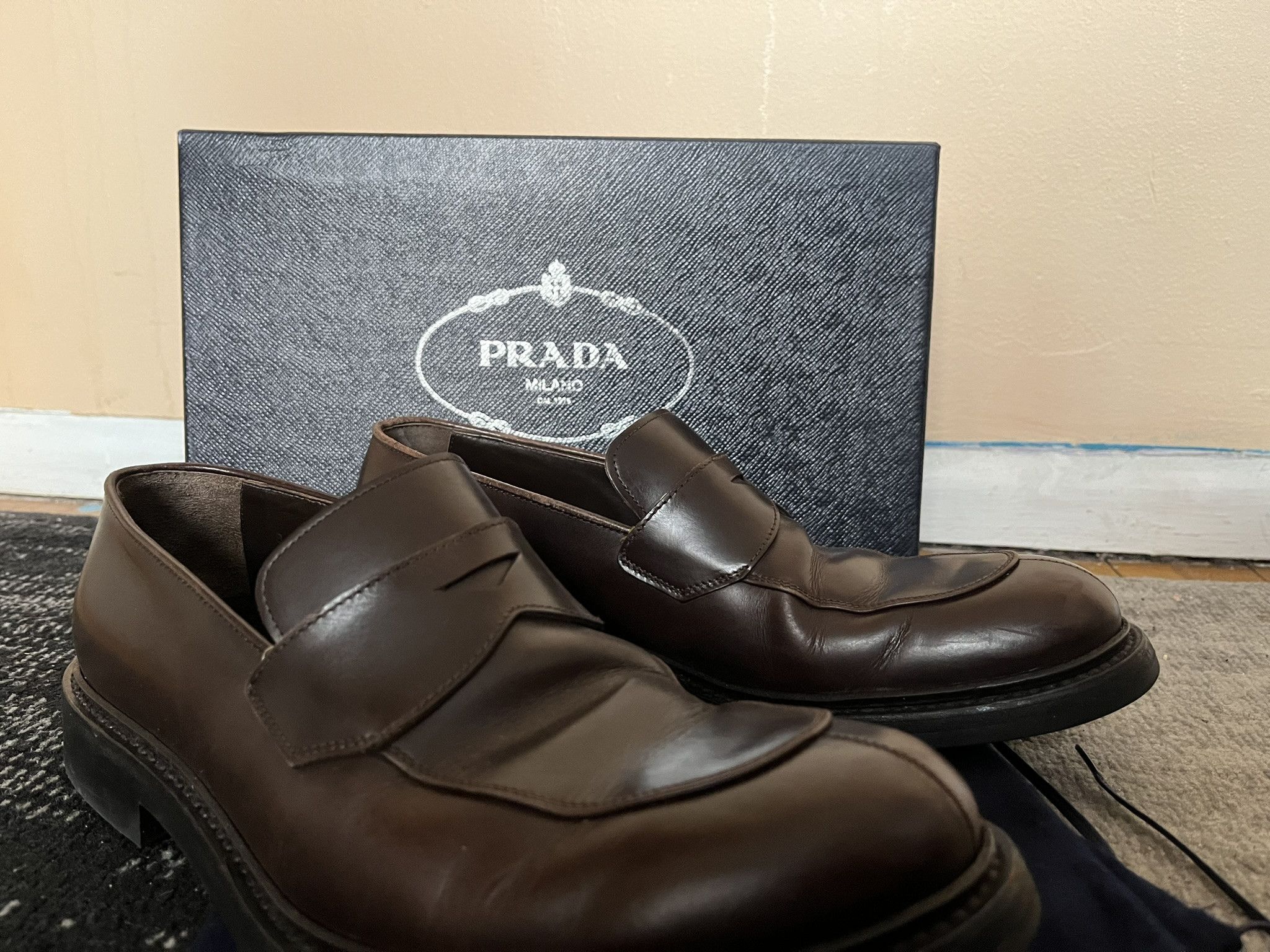 image of Prada Loafer in Brown, Men's (Size 8.5)