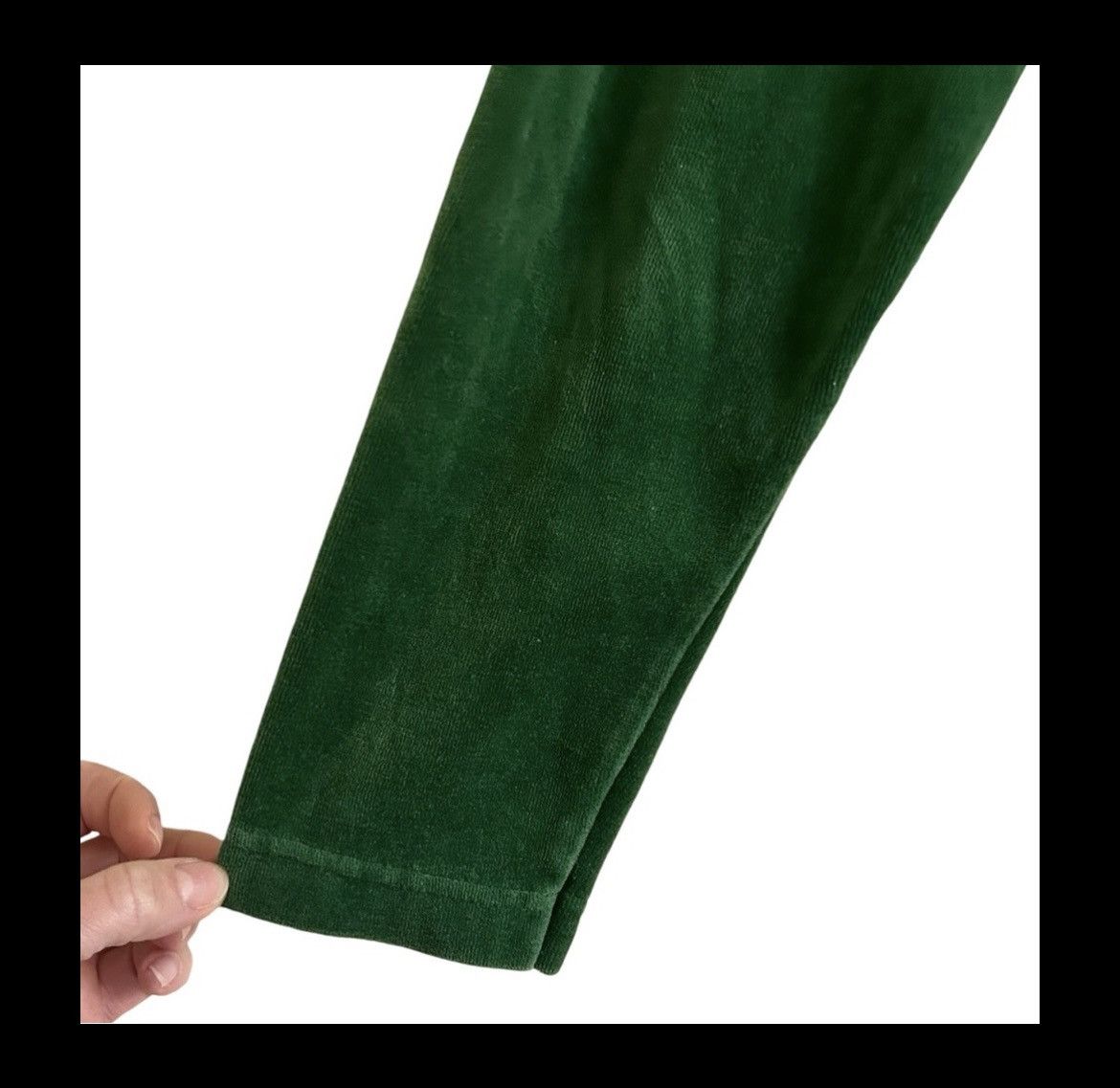 Vintage Vtg 80’s Fads Green Velvet Peasant Pleat Front Maxi Dress Size M / US 6-8 / IT 42-44 - 7 Thumbnail