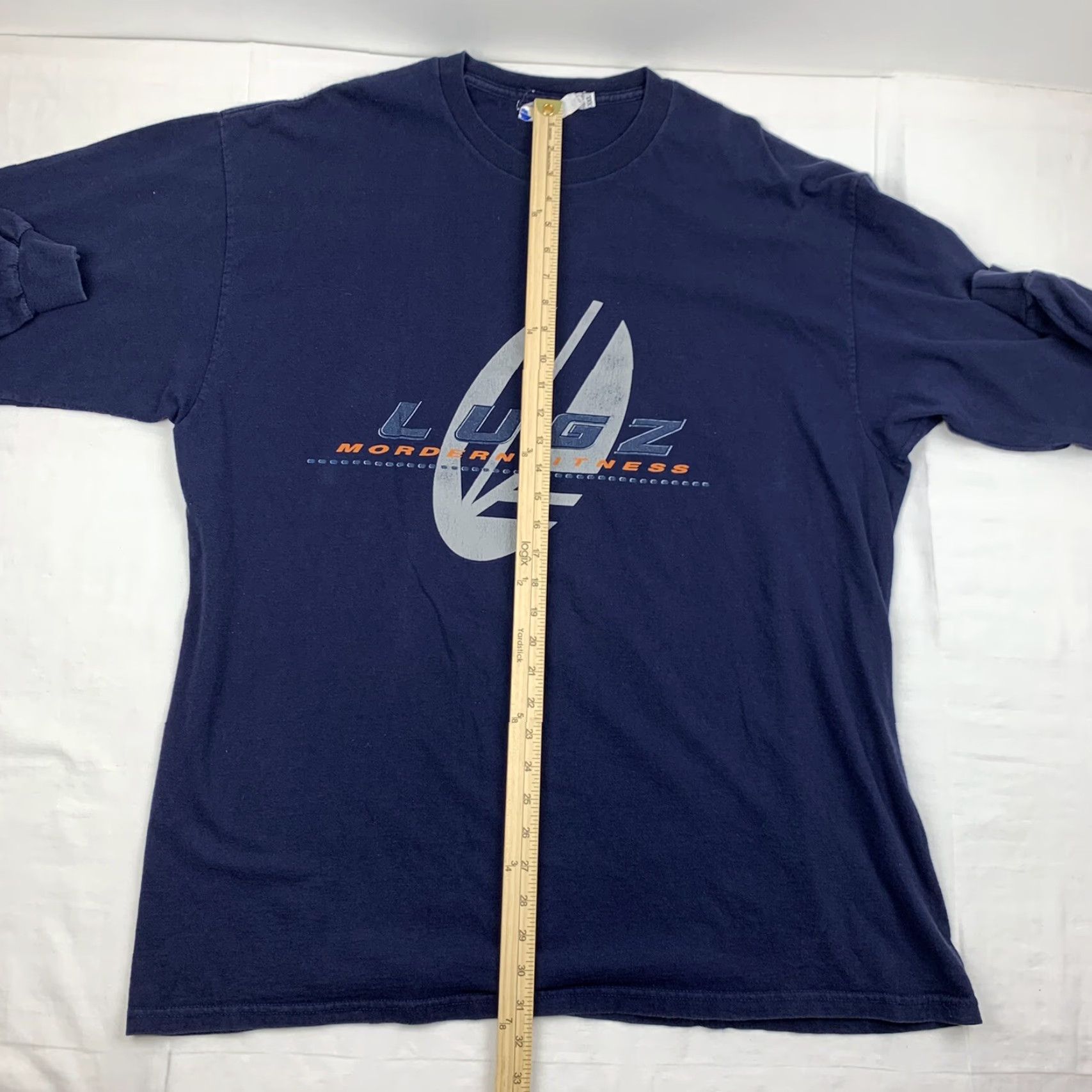 Lugz VINTAGE Lugz Shirt Adult 2XL Navy Blue 90s Y2K Streetwear Mens Long Sleeve Crew Neck Size US XXL / EU 58 / 5 - 6 Thumbnail