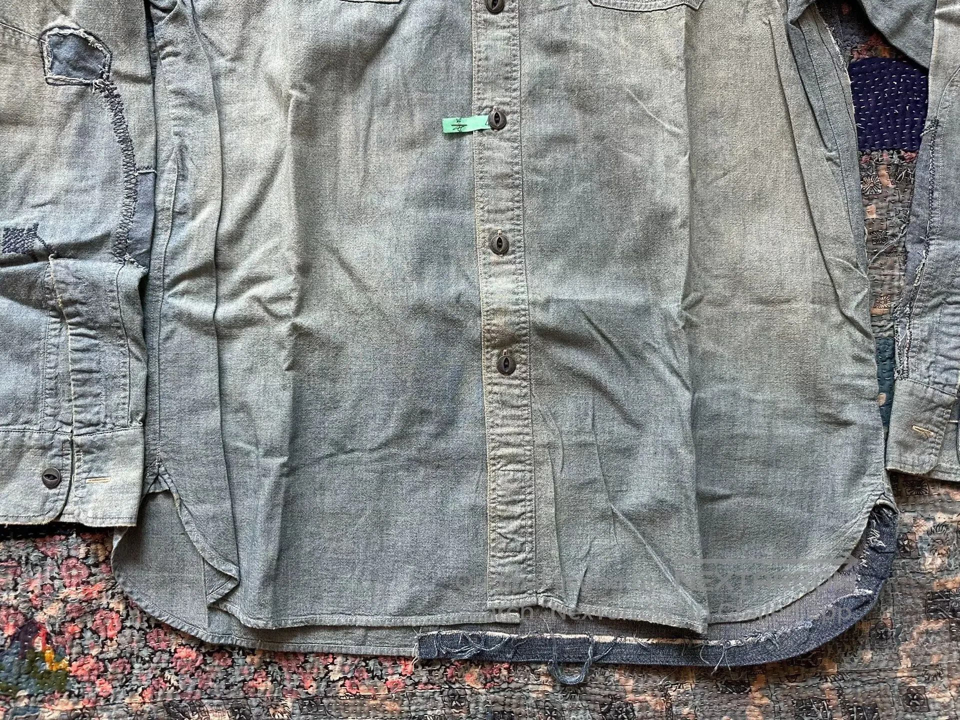 RRL Ralph Lauren rrl patchwork vintage long sleeve shirt. Size US L / EU 52-54 / 3 - 4 Thumbnail
