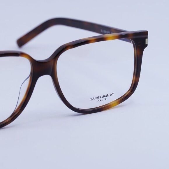 Saint Laurent Paris Saint Laurent SL599OPT 002 Eyeglasses Dark Havana 58mm Size ONE SIZE - 10 Thumbnail