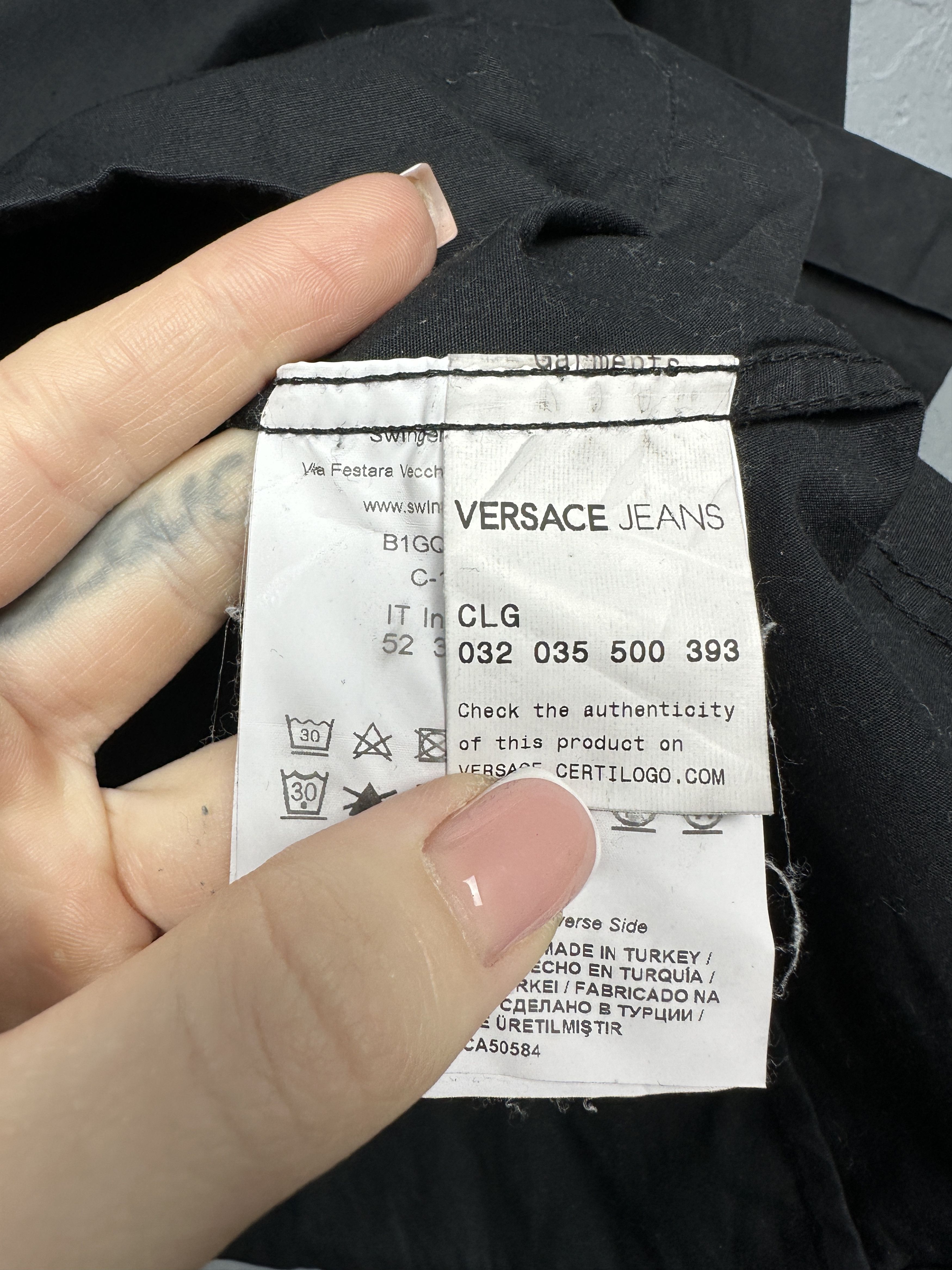 Versace × Versace Jeans Couture Versace Jeans Couture Mens Long Sleeve Black Shirt Size US L / EU 52-54 / 3 - 5 Thumbnail
