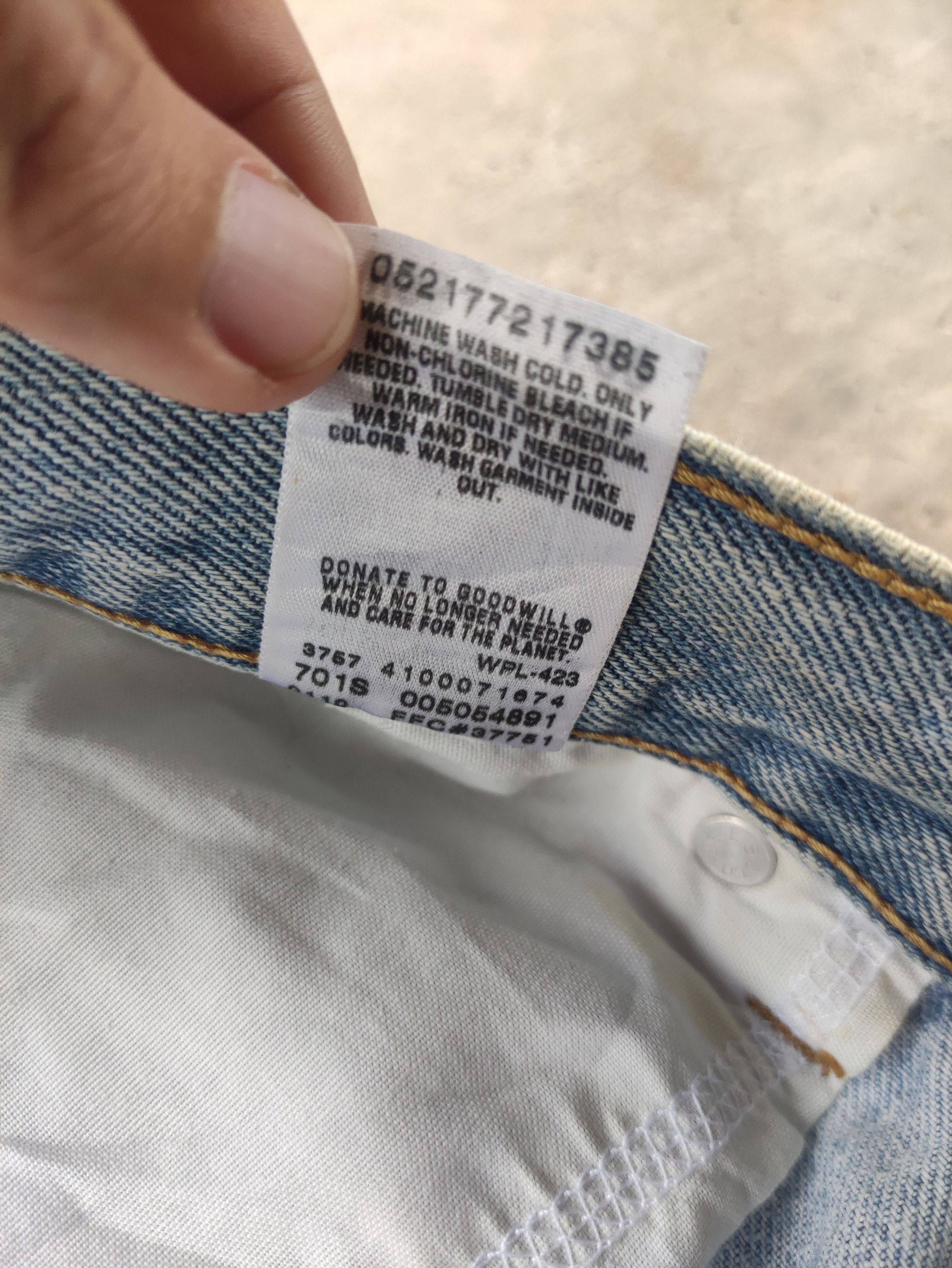 Levi's Vintage Levis Jean Distressed Faded Denim Size US 37 - 8 Thumbnail