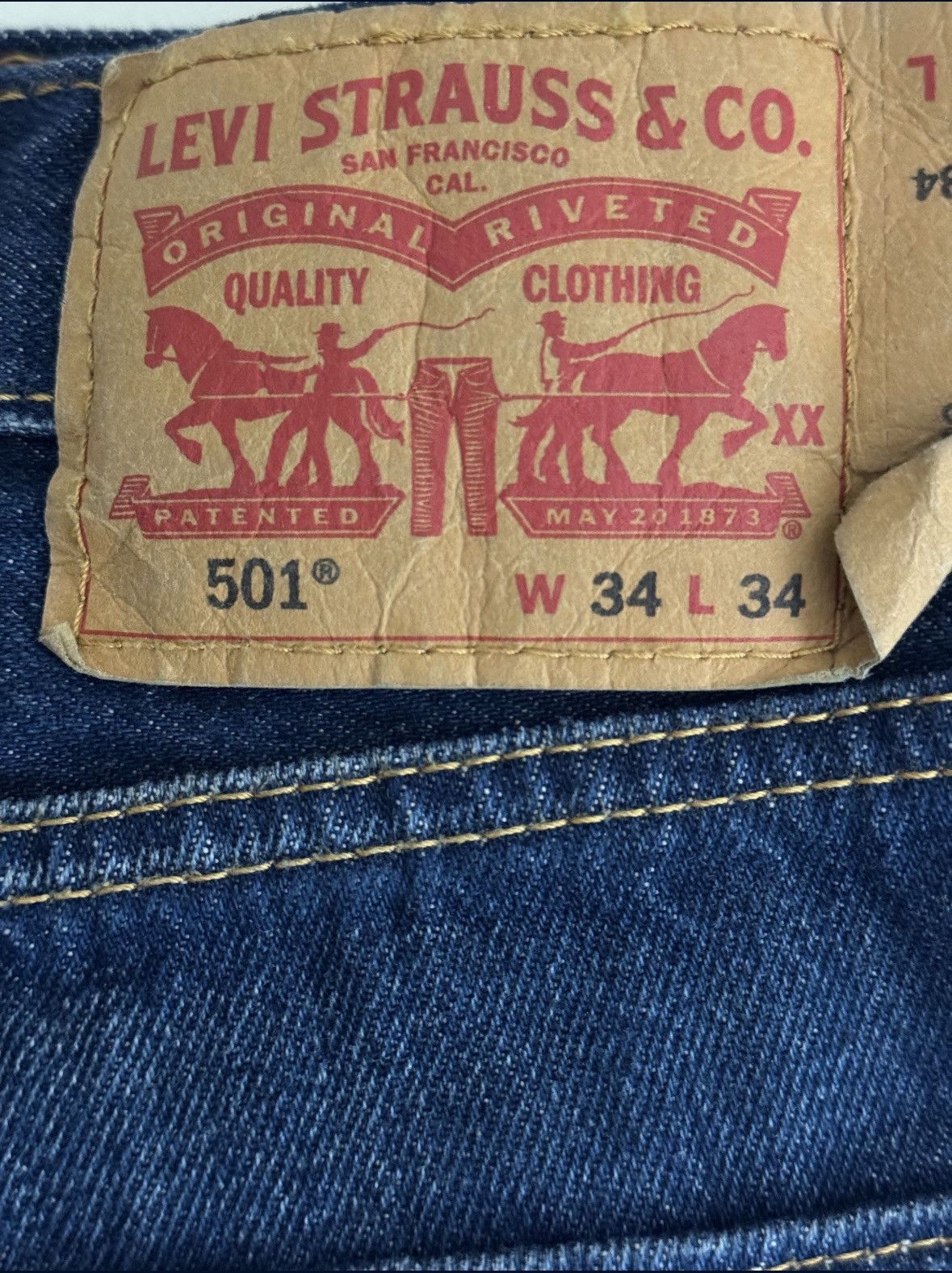 Levi's 34x34 501 Levis Jeans Size US 34 / EU 50 - 4 Thumbnail