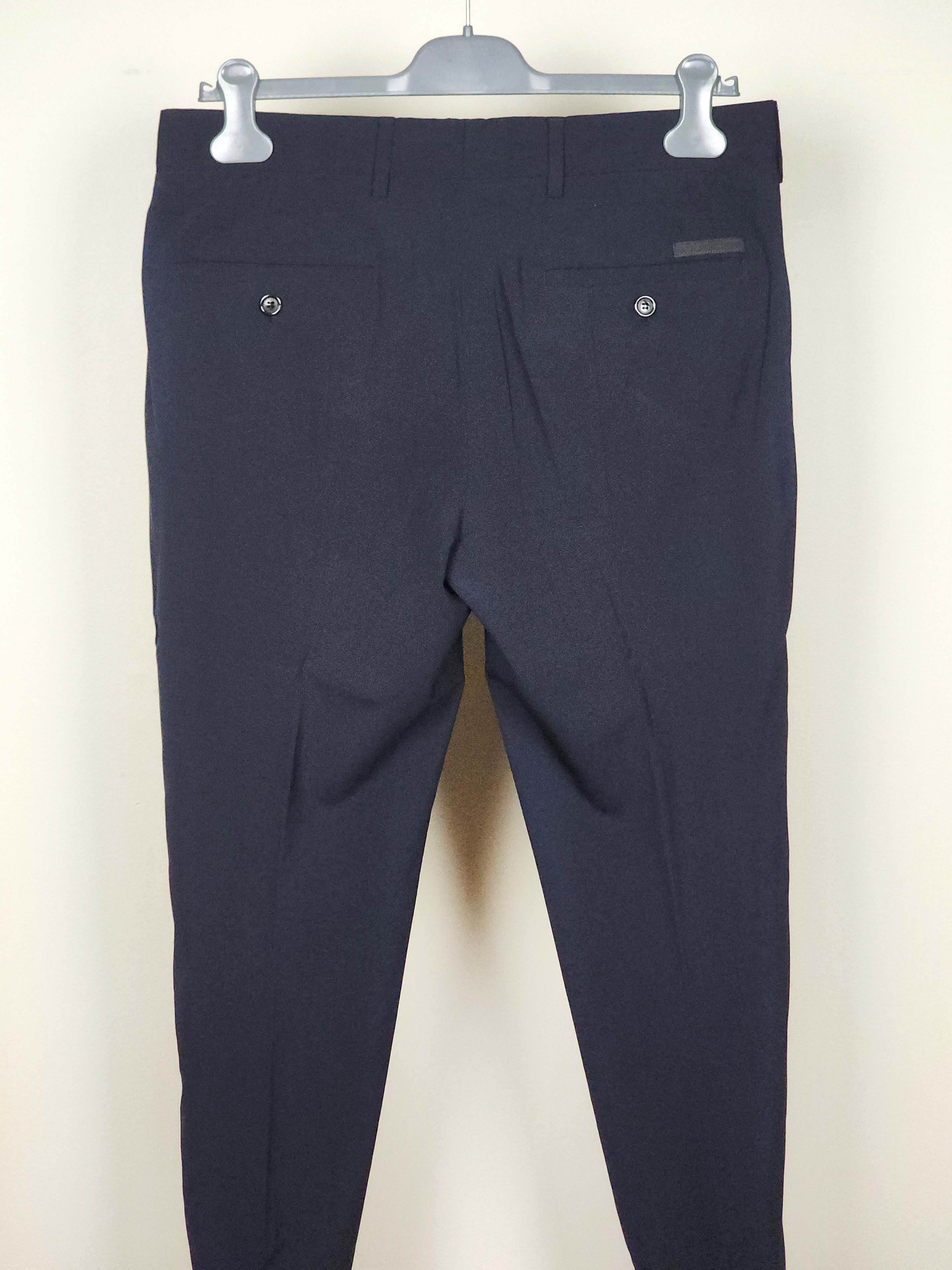 Prada Bicolor Charcoal Navy Virgin Wool Pants Size US 32 / EU 48 - 4 Thumbnail