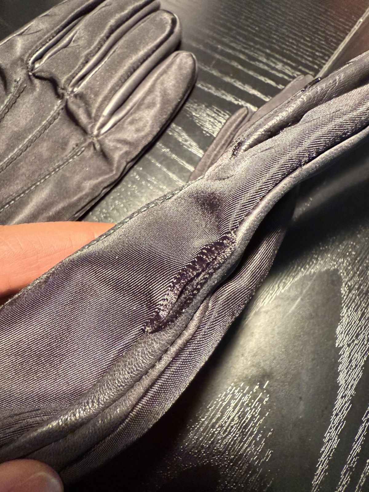 Prada Vintage Prada lambskin/nylon gloves Size ONE SIZE - 2 Thumbnail