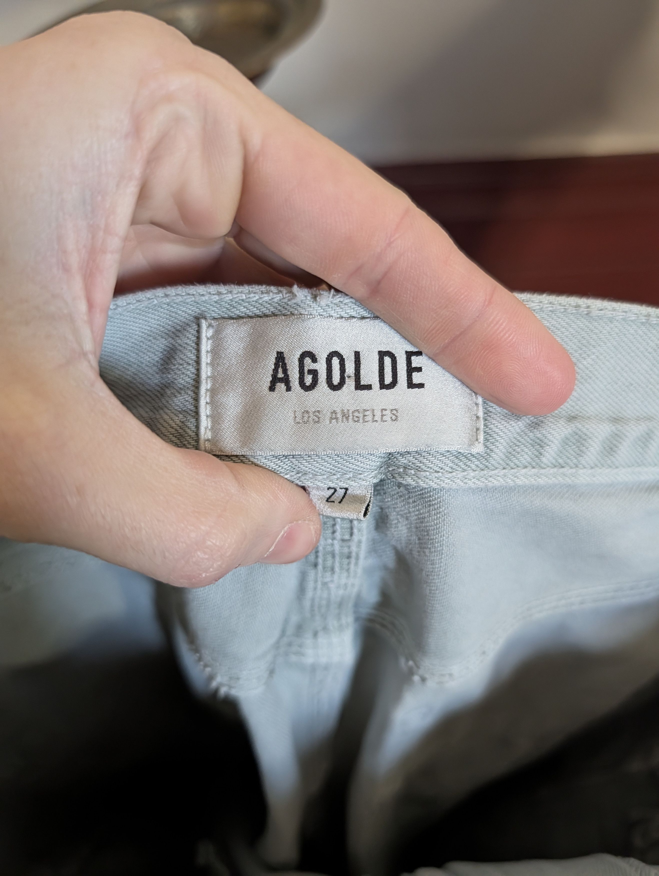 Agolde Blue/seafoam MiUSA carpenters jeans org. Cotton wide leg Size US 29 - 11 Thumbnail